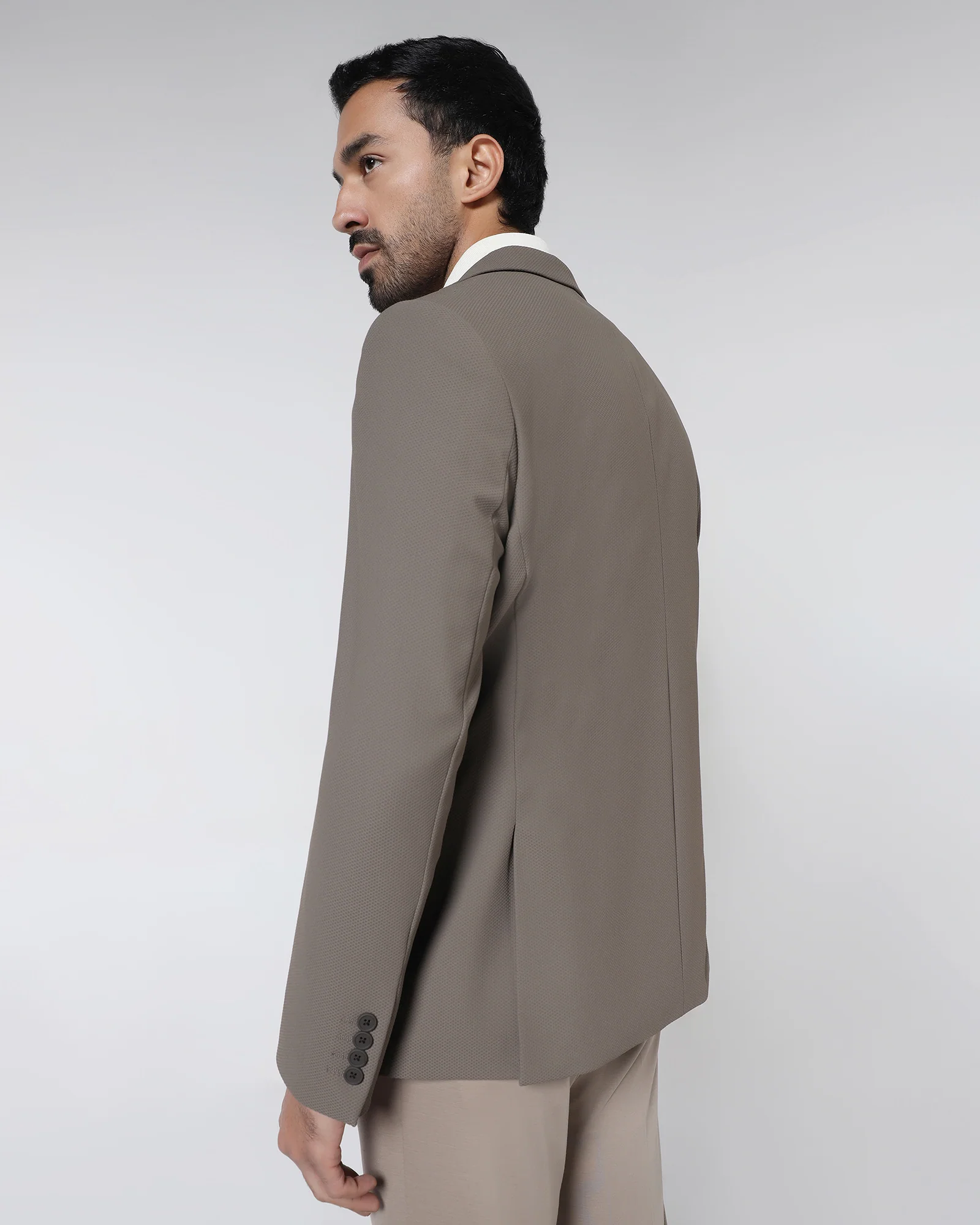 Brown TechPro Textured Blazer - Rodrygo - Image 2