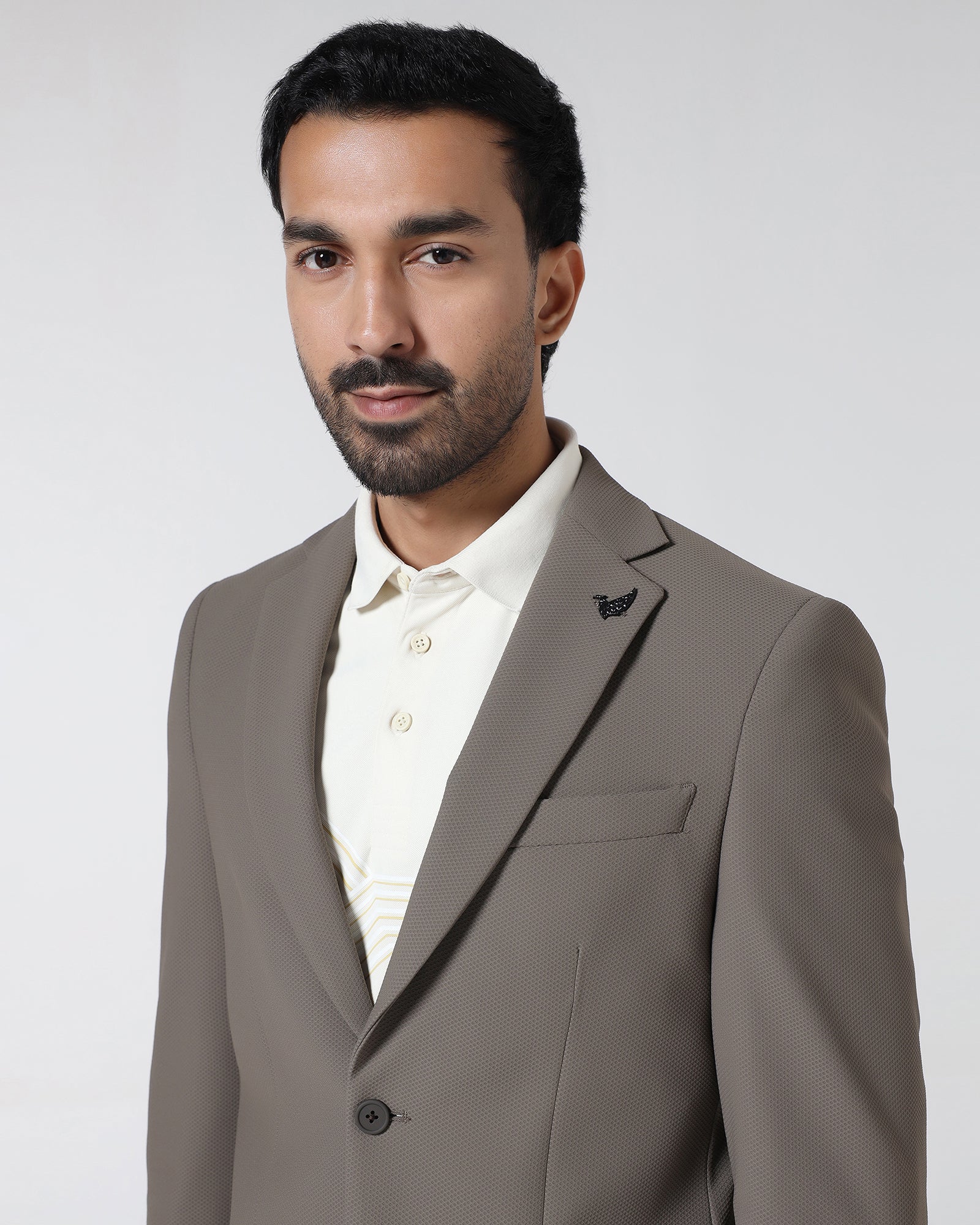Brown TechPro Textured Blazer - Rodrygo - Image 4