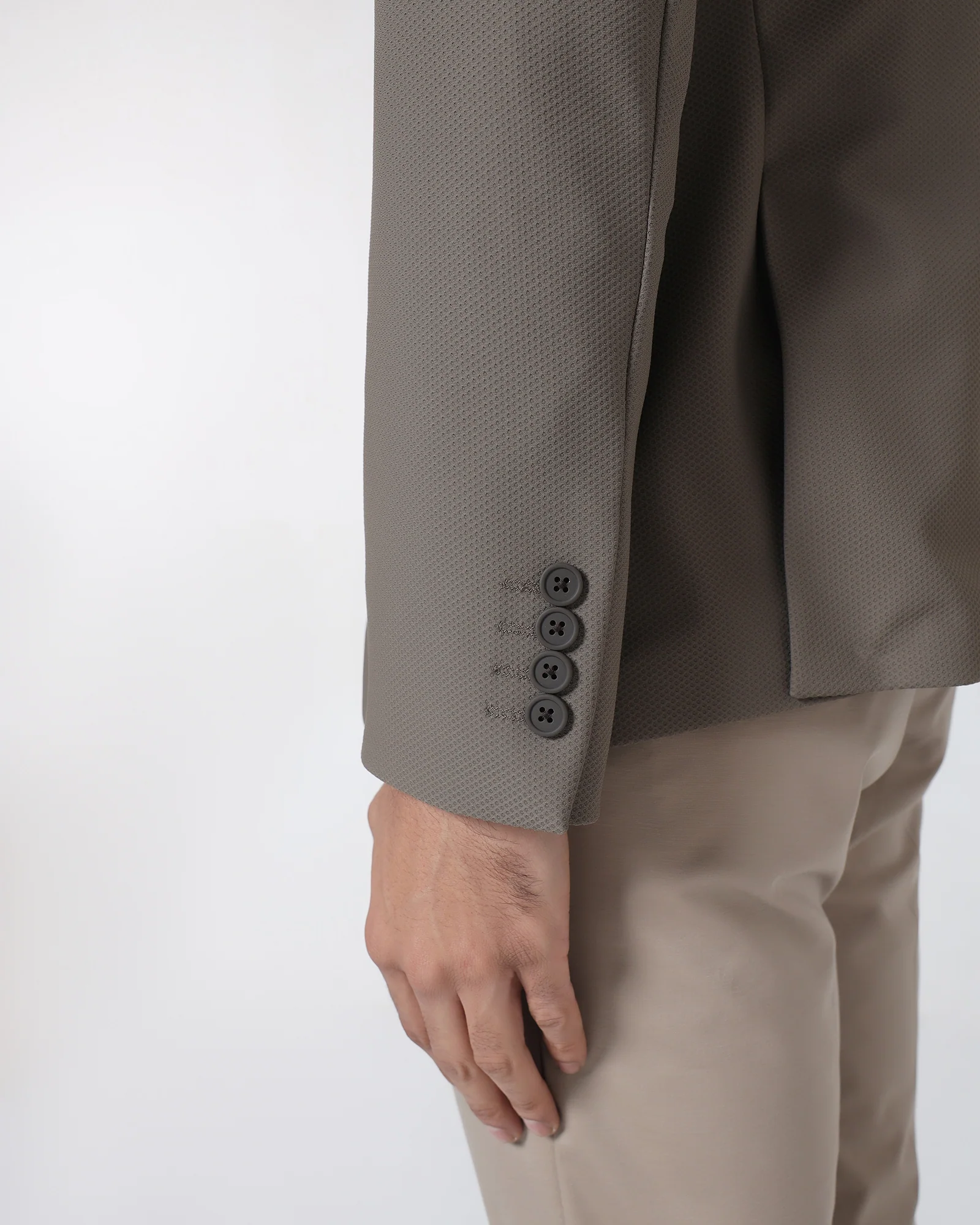 Brown TechPro Textured Blazer - Rodrygo - Image 5