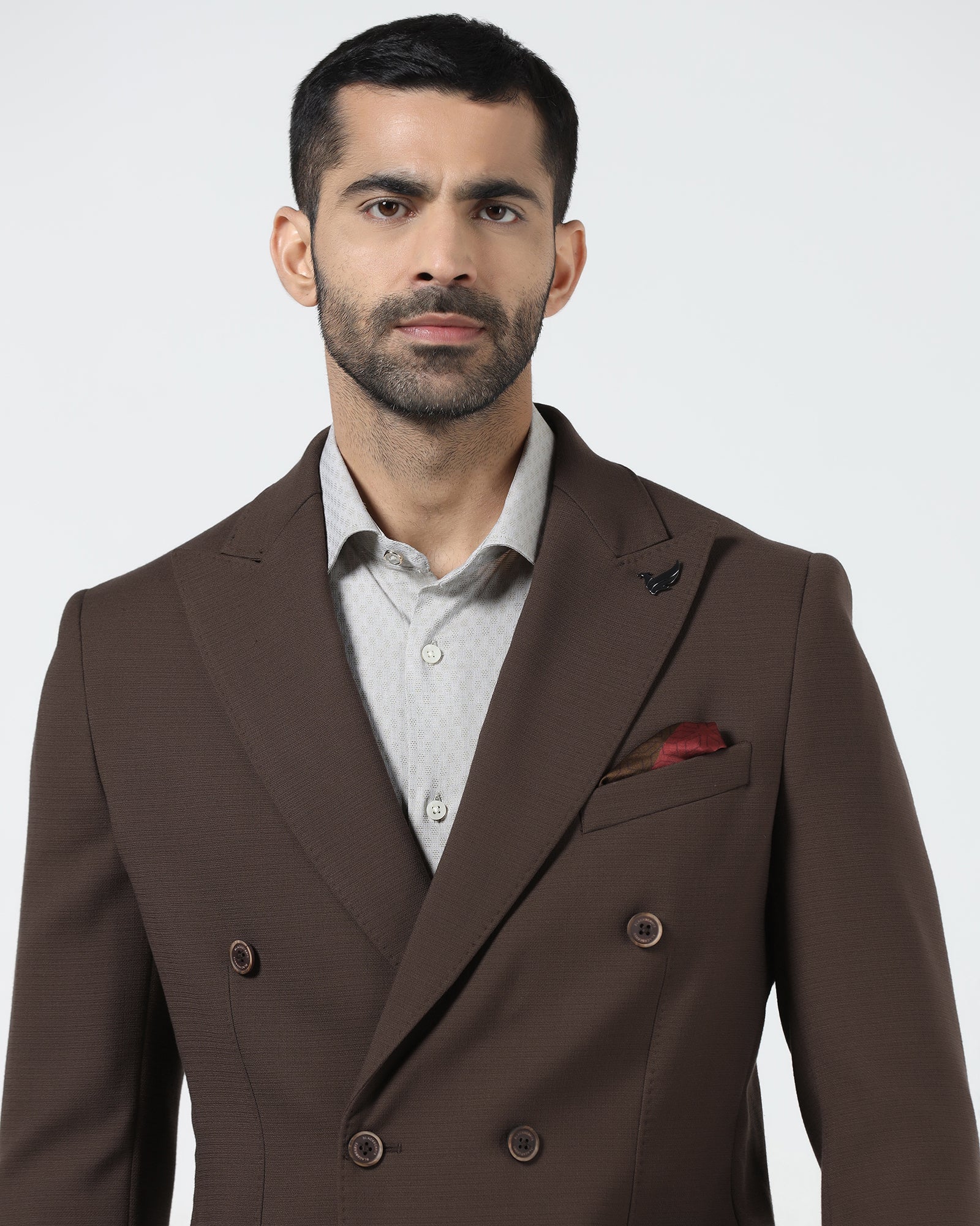 Brown Textured Blazer - Denzel - Image 4