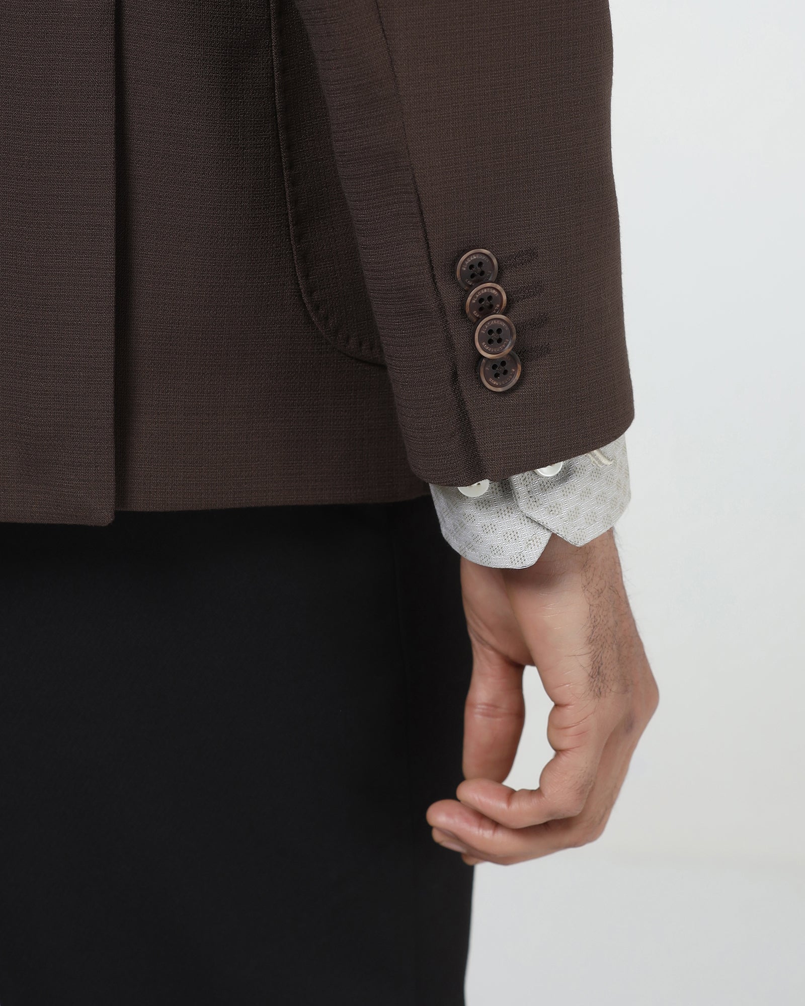 Brown Textured Blazer - Denzel - Image 5