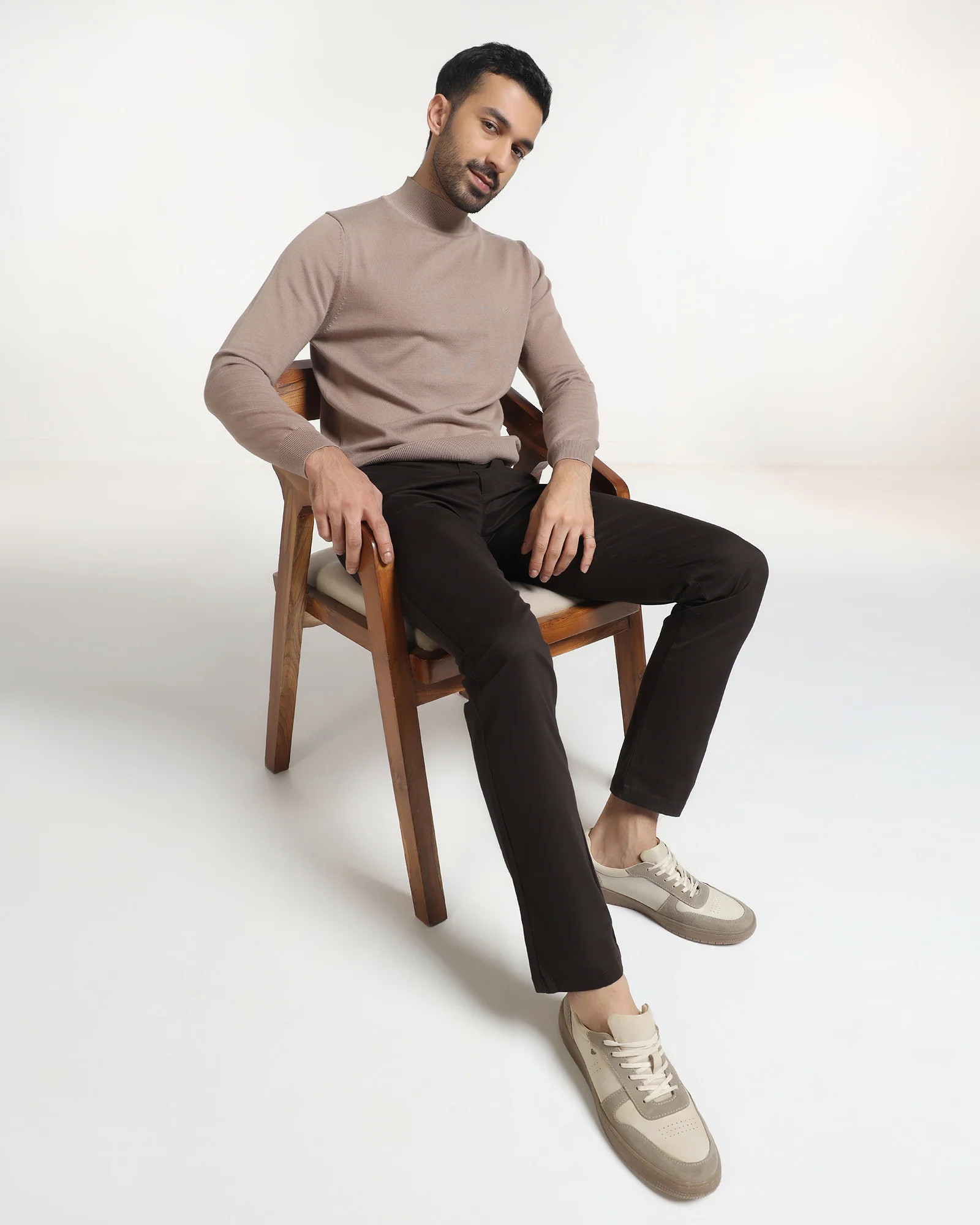 Brown Textured Khakis - Ural - Image 5