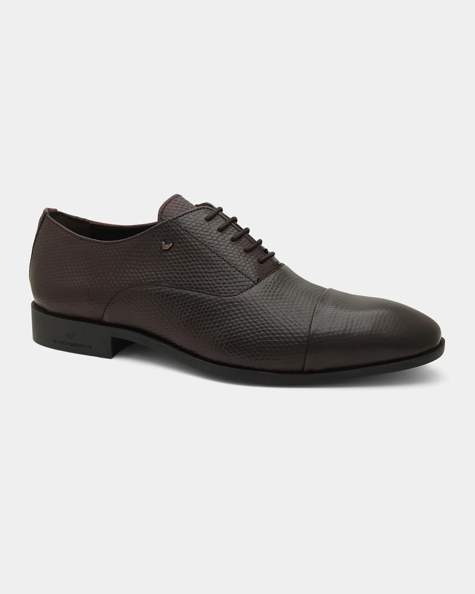 Burgundy Solid Oxford Shoes - Wibee - Image 6