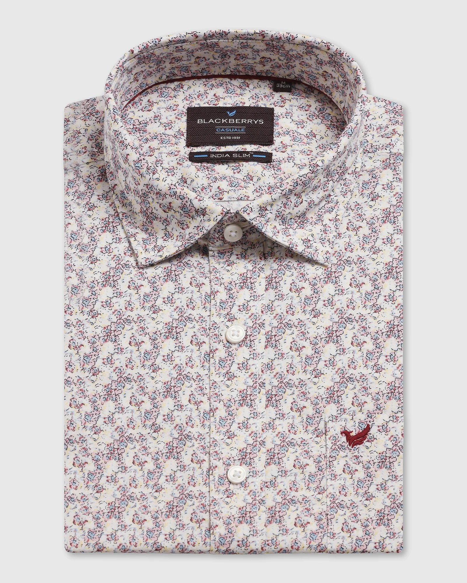 Casual Beige Printed Shirt - Ryder - Image 4