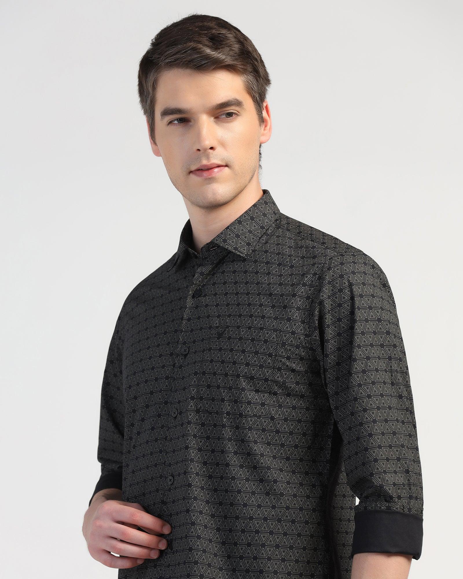 Casual Black Printed Shirt - Beth - Image 4