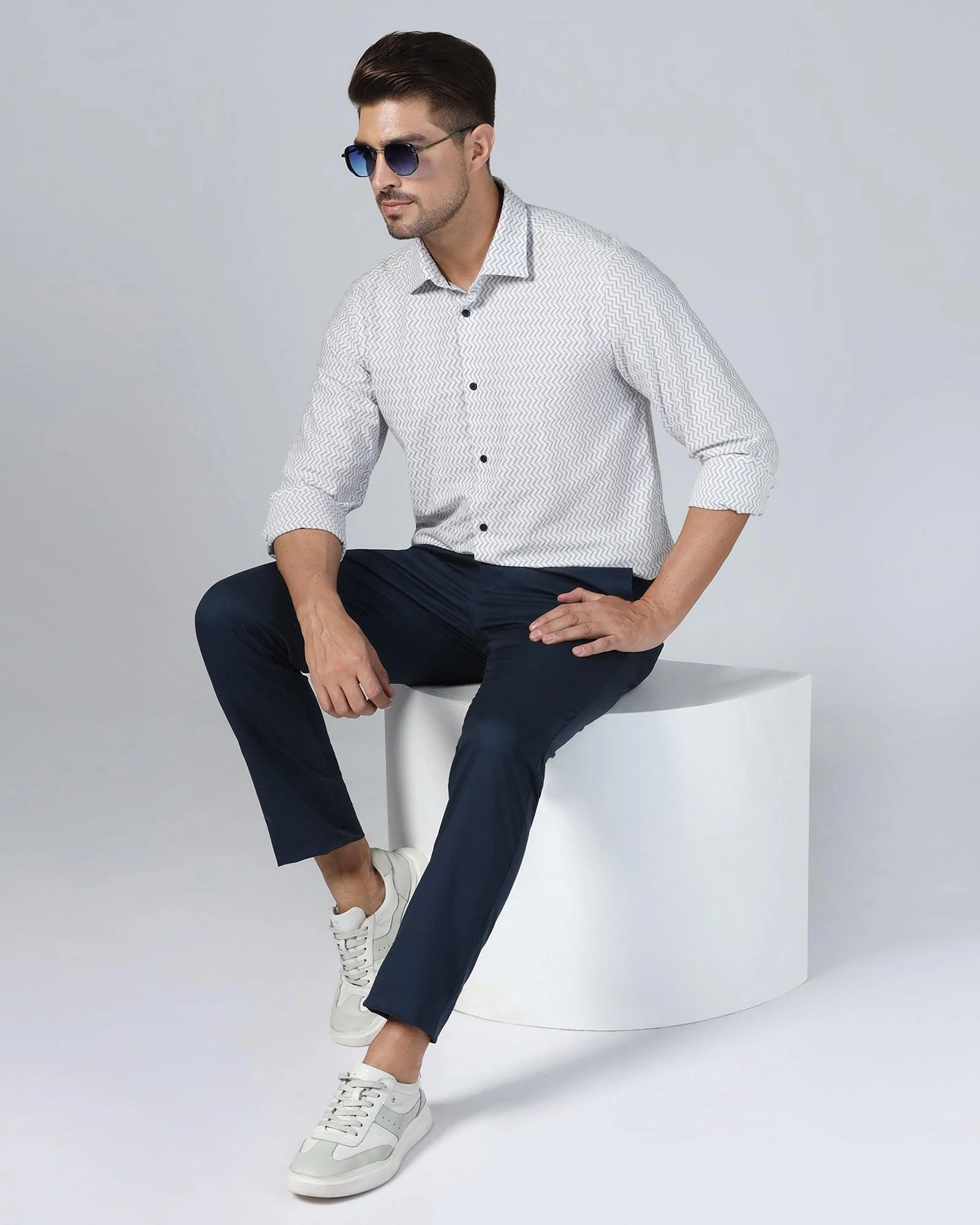 Casual Black Jacquard Shirt - Shaolin - Image 7