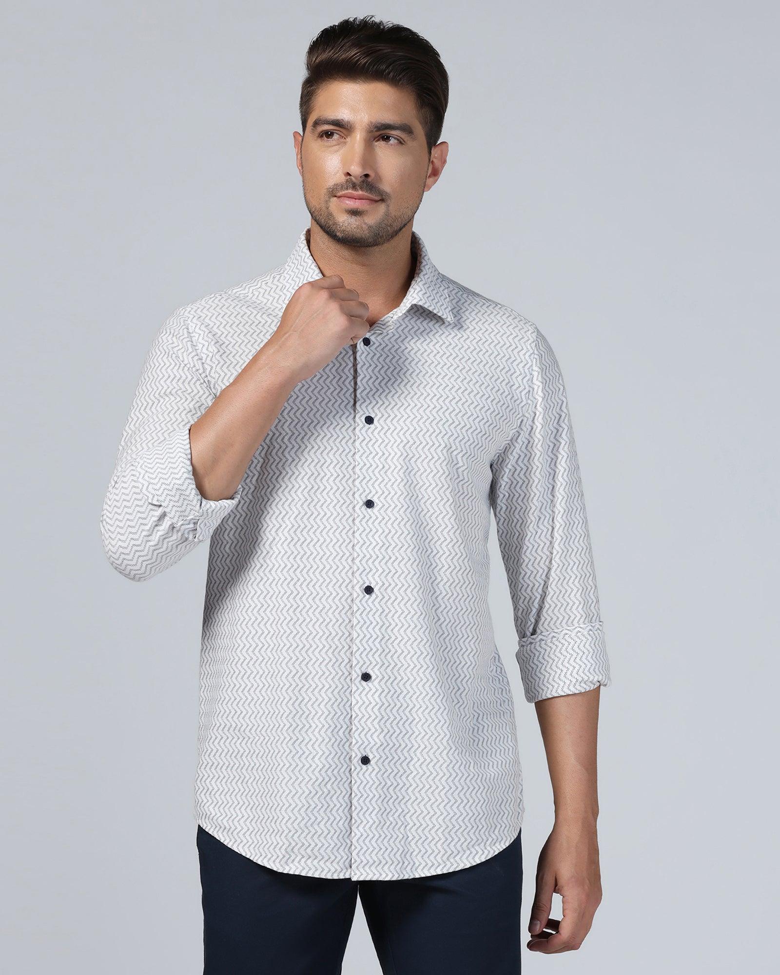 Casual Black Jacquard Shirt - Shaolin - Image 8