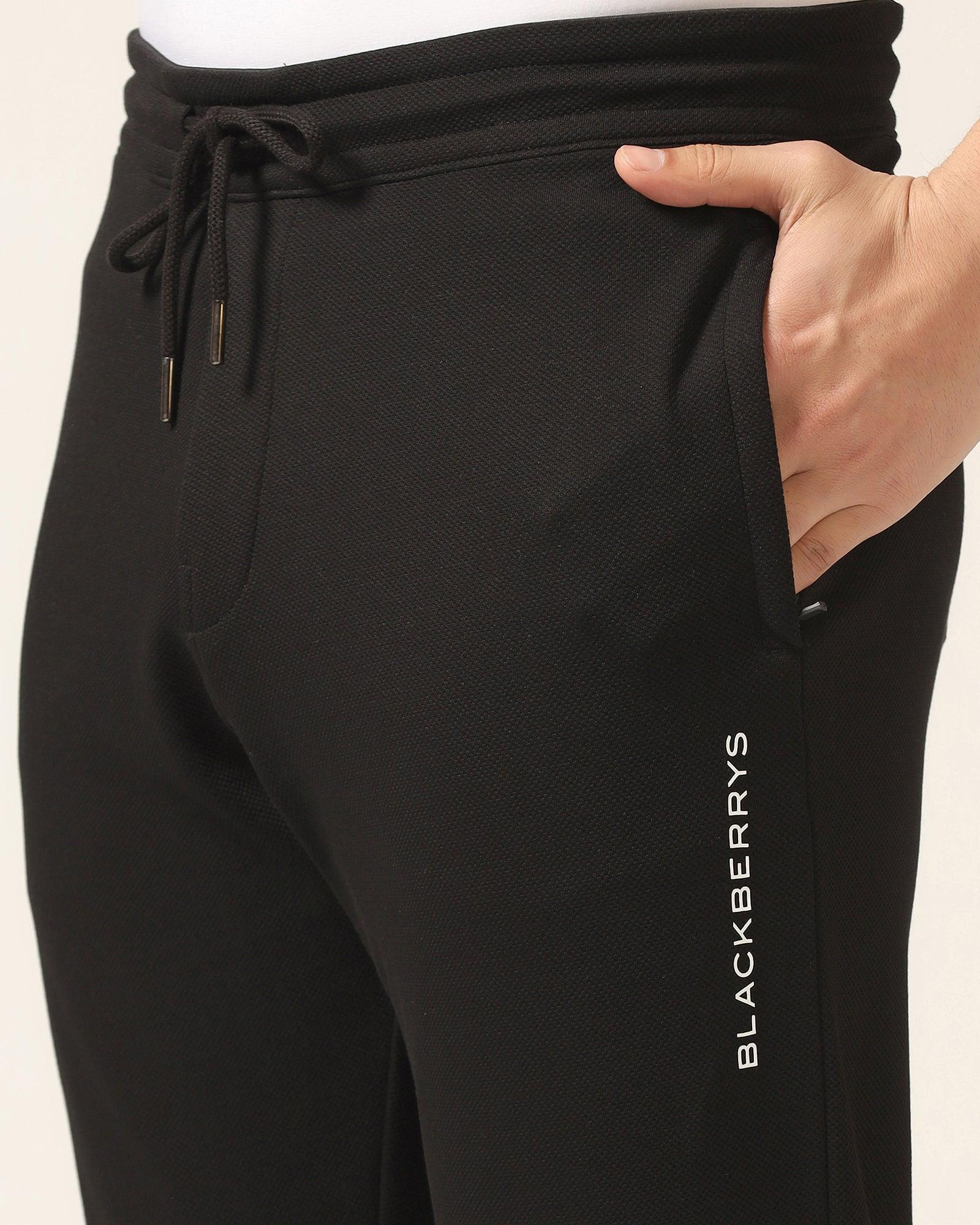 Casual Black Solid Jogger - Ethan - Image 4