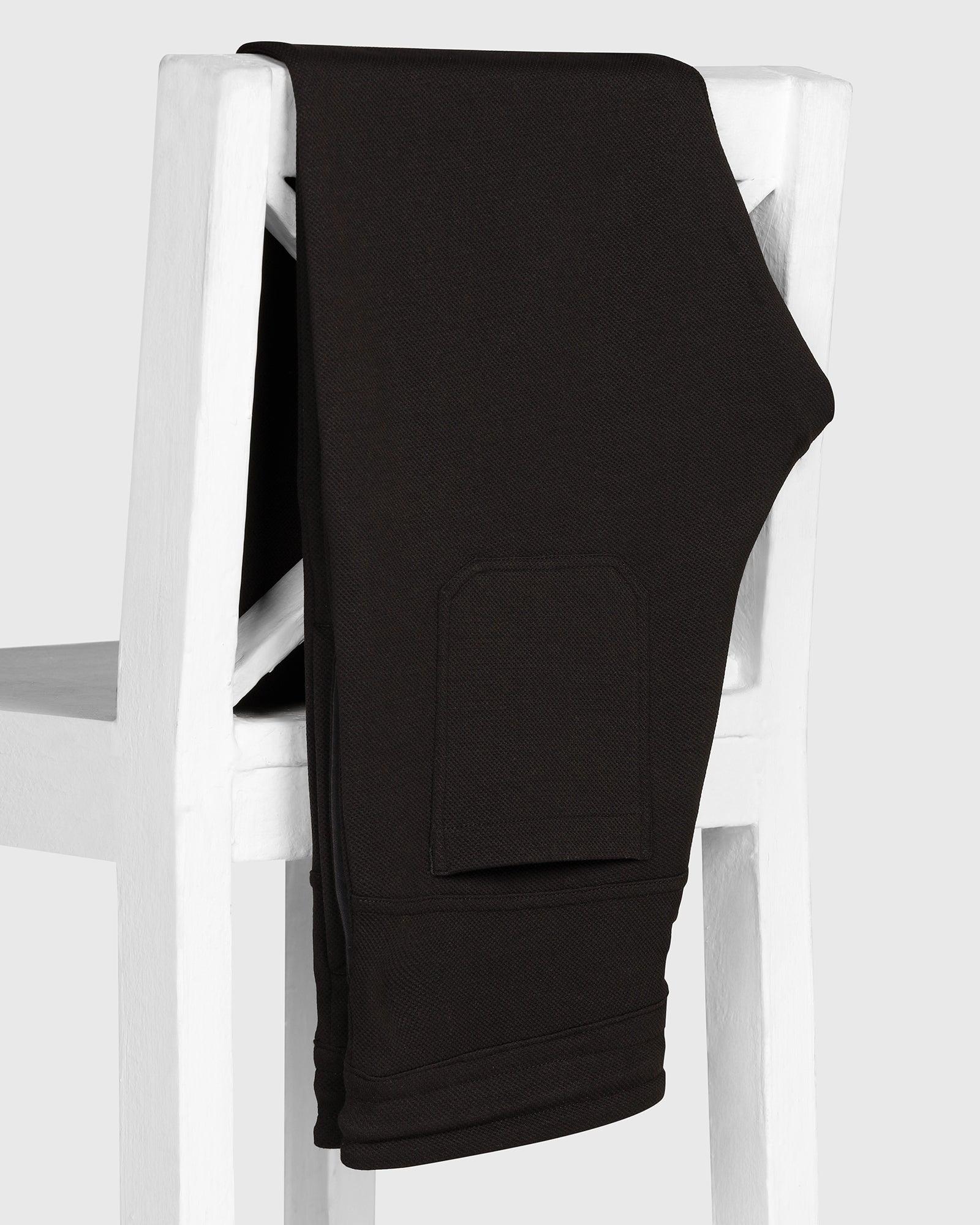 Casual Black Solid Jogger - Ethan - Image 5
