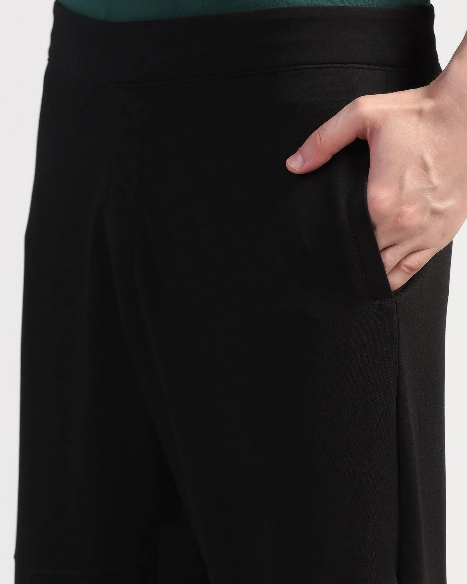 Casual Black Solid Jogger - Jean - Image 4