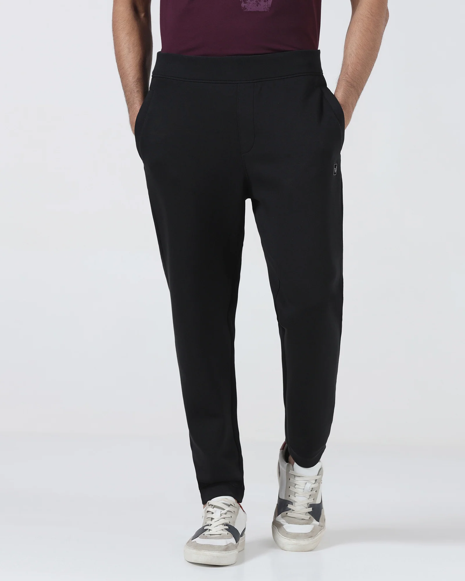 Casual Black Solid Jogger - Ryukk - Image 3
