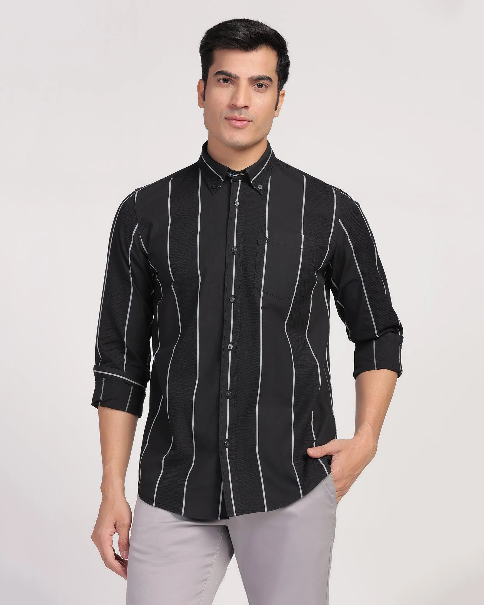 Casual Black Stripe Shirt - Dustin - Image 6