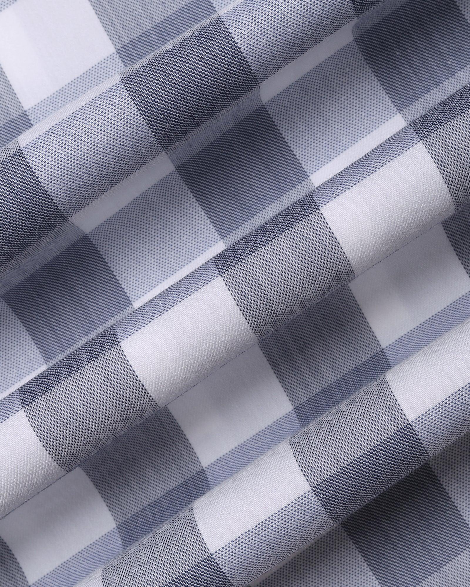 Casual Blue Check Shirt - Omer - Image 6