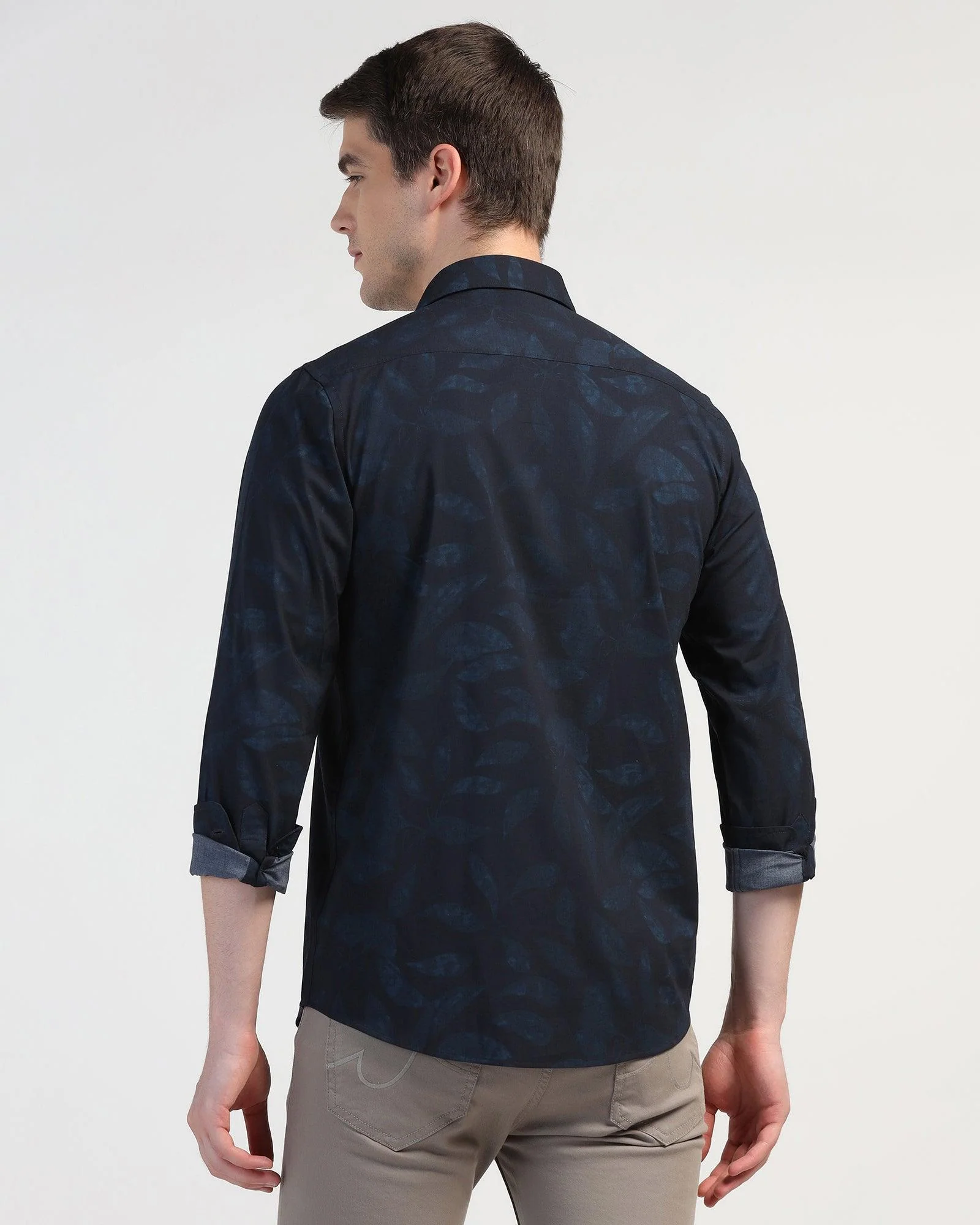 Casual Blue Printed Shirt - Nino - Image 2