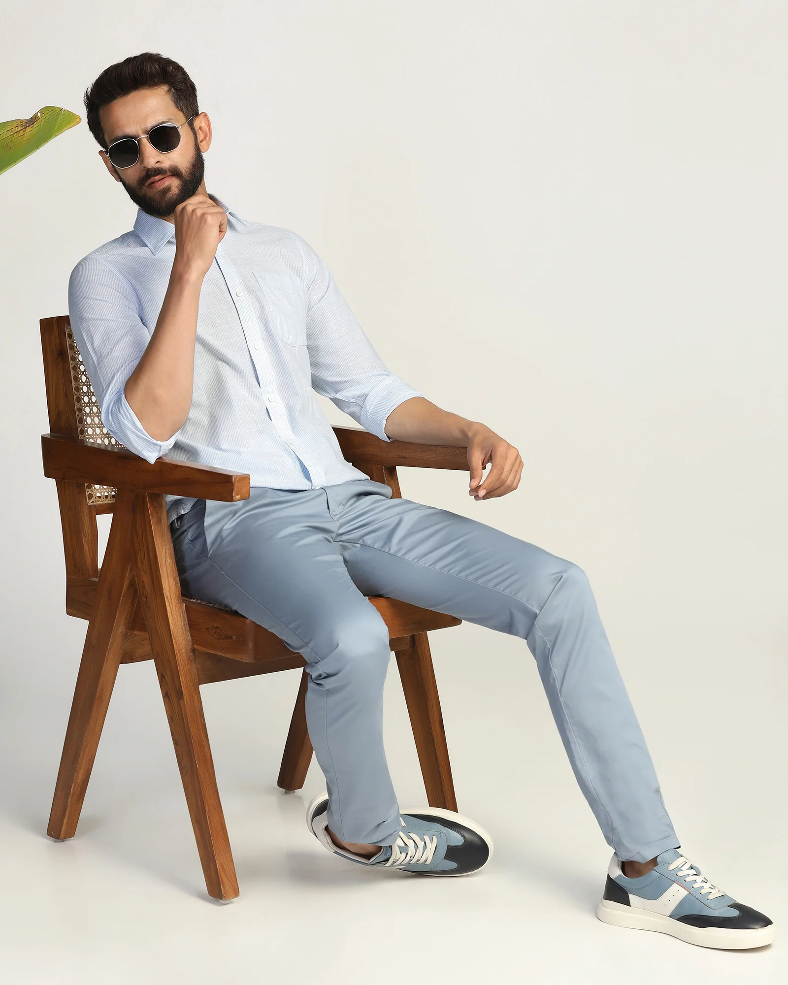 Casual Blue Stripe Shirt - Marven - Image 7