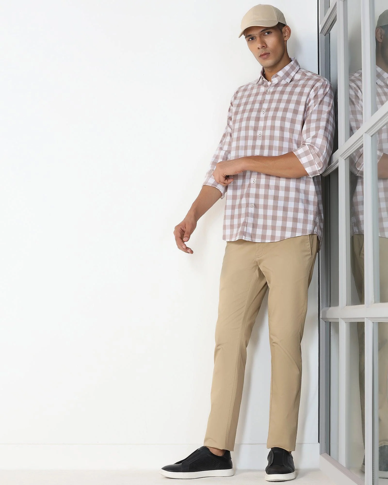 Casual Brown Check Shirt - Omer - Image 7