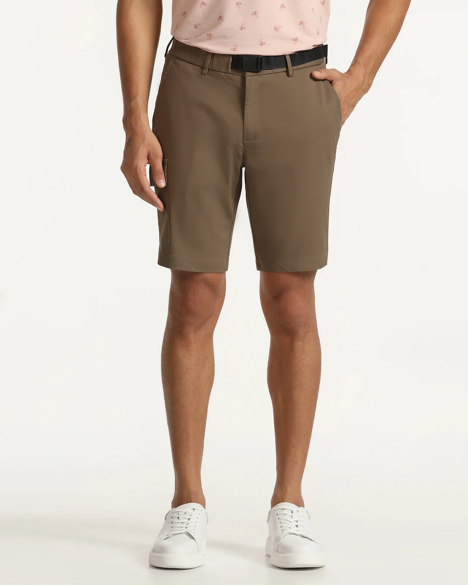 Casual Brown Solid Shorts - Vik - Image 3