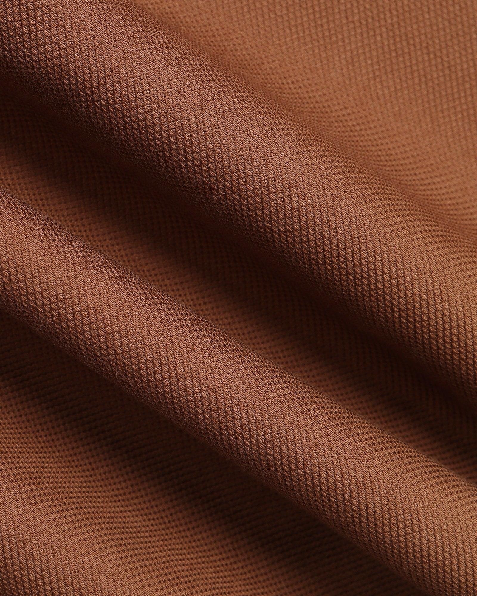 Casual Brown Textured Shirt - Caty - Image 6