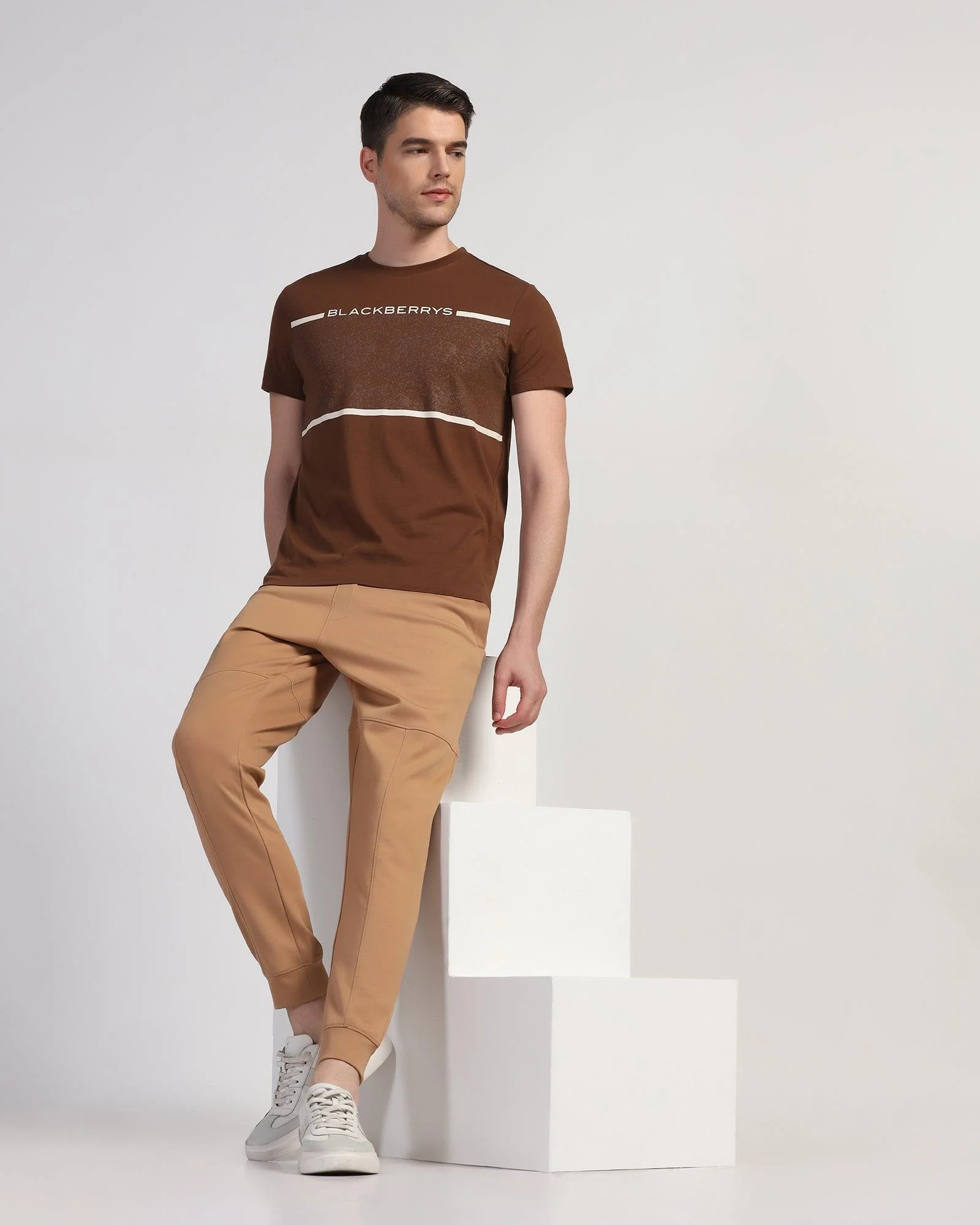 Casual Camel Solid Jogger - Jean - Image 6