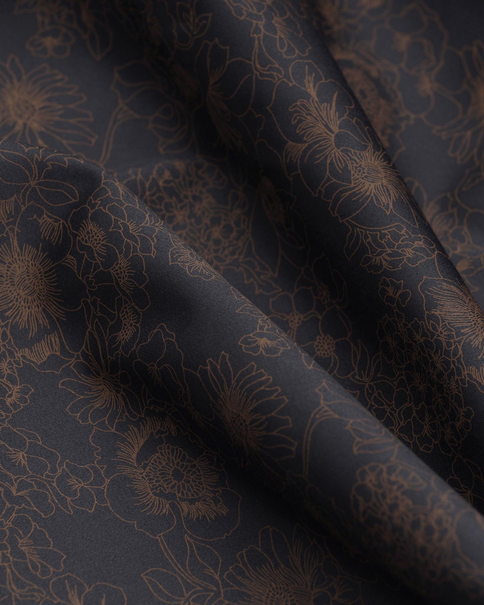 Casual Dark Grey Printed Shirt - Lara - Image 6