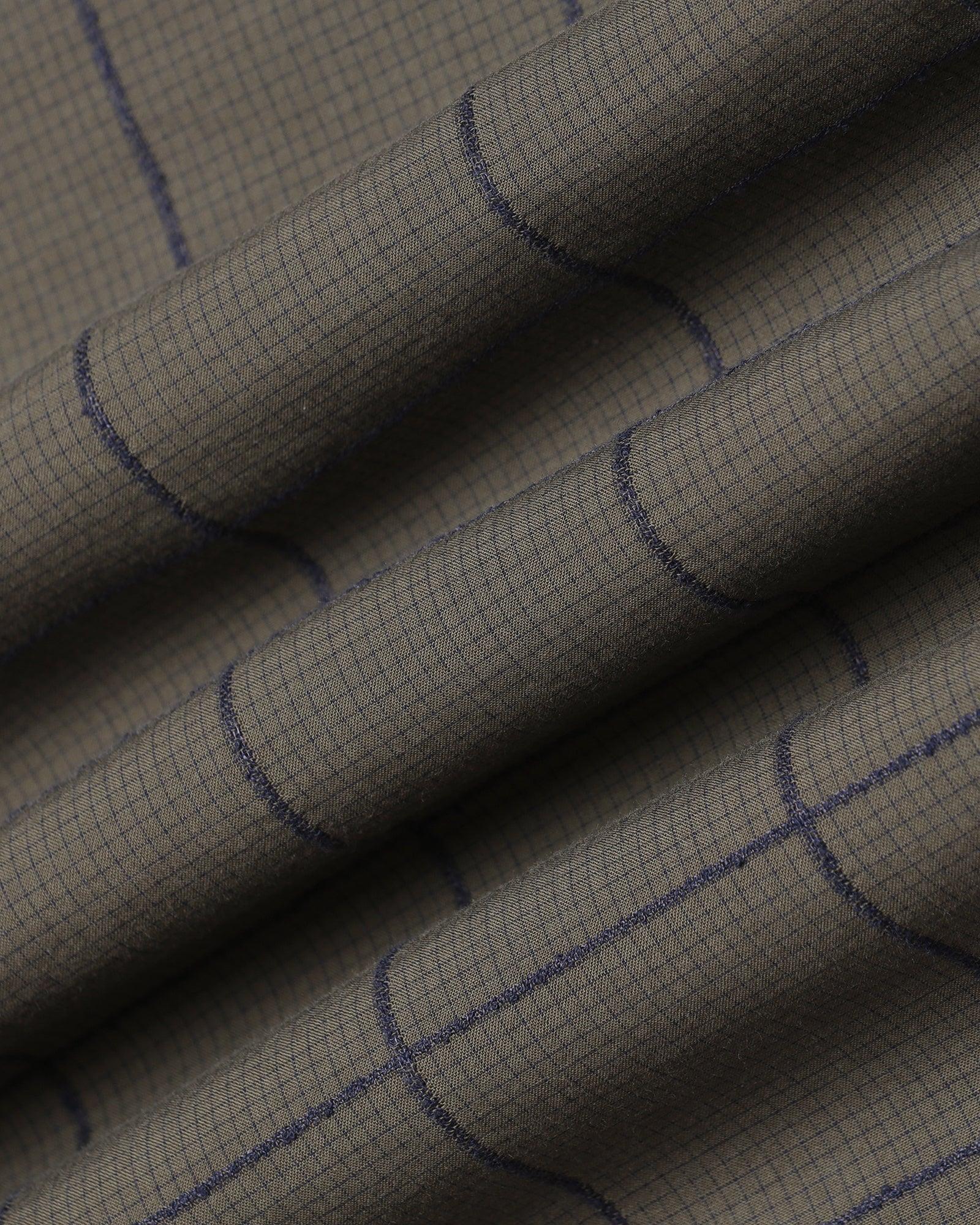 Casual Dark Olive Check Shirt - Enzo - Image 6