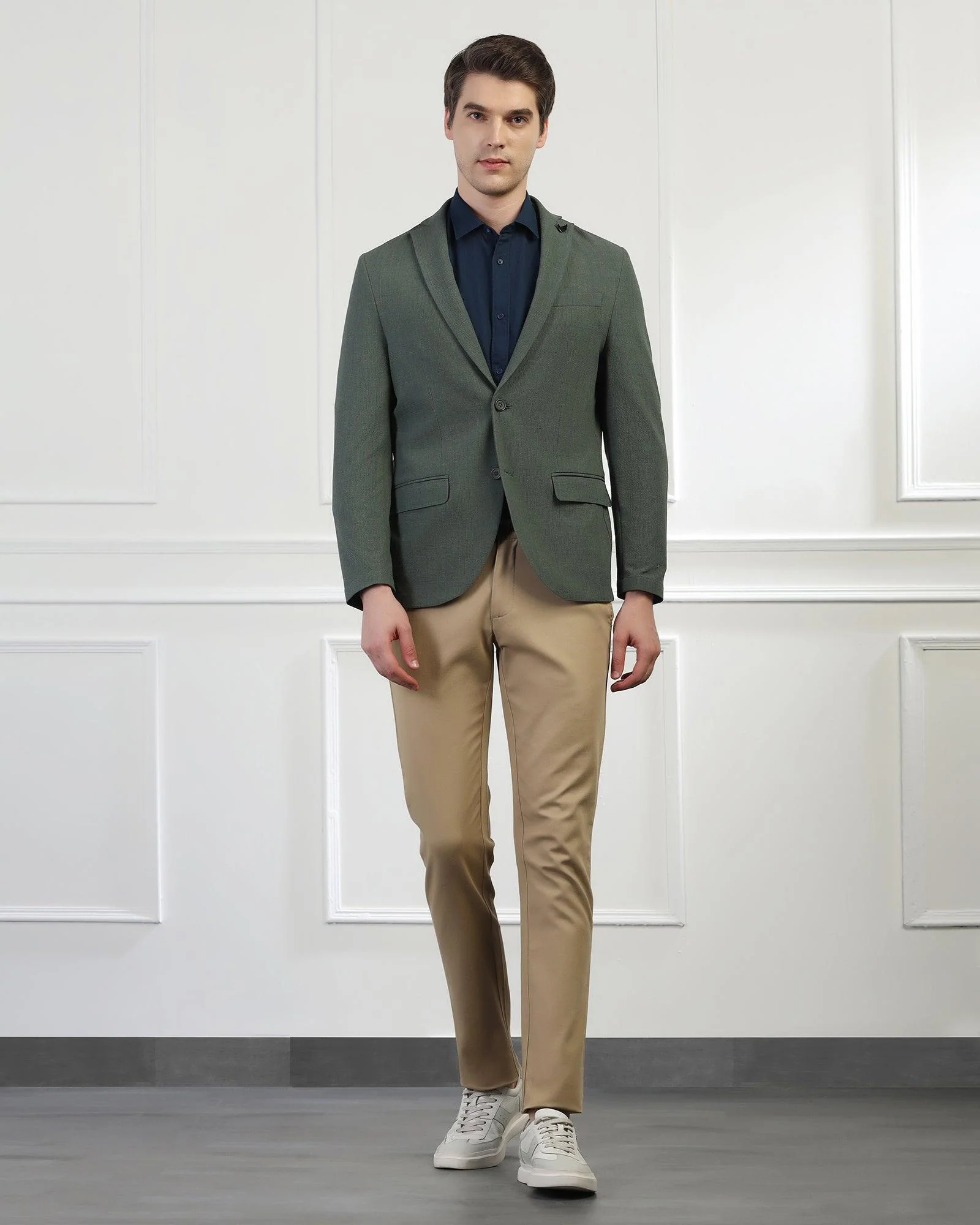 Casual Green Check Blazer - Marcus - Image 3