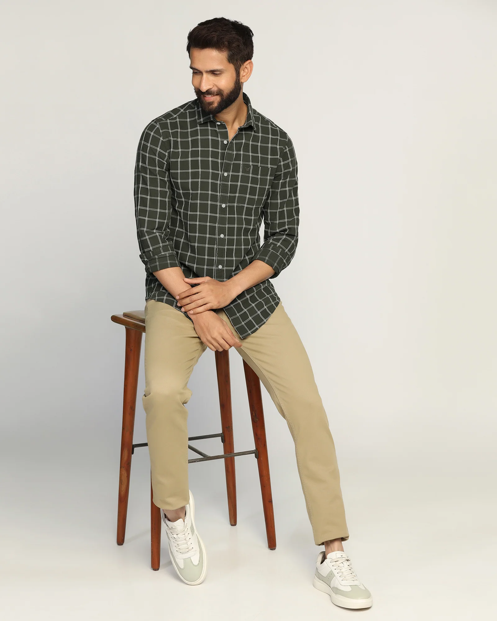 Casual Green Check Shirt - Josen - Image 7