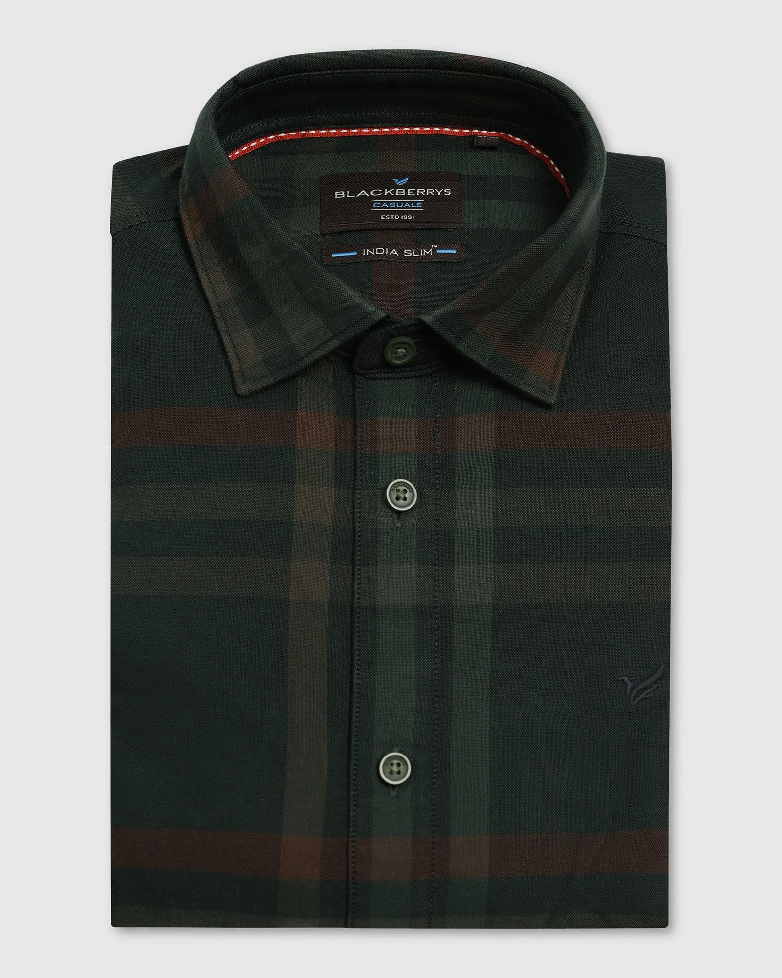 Casual Green Check Shirt - Kodik - Image 5