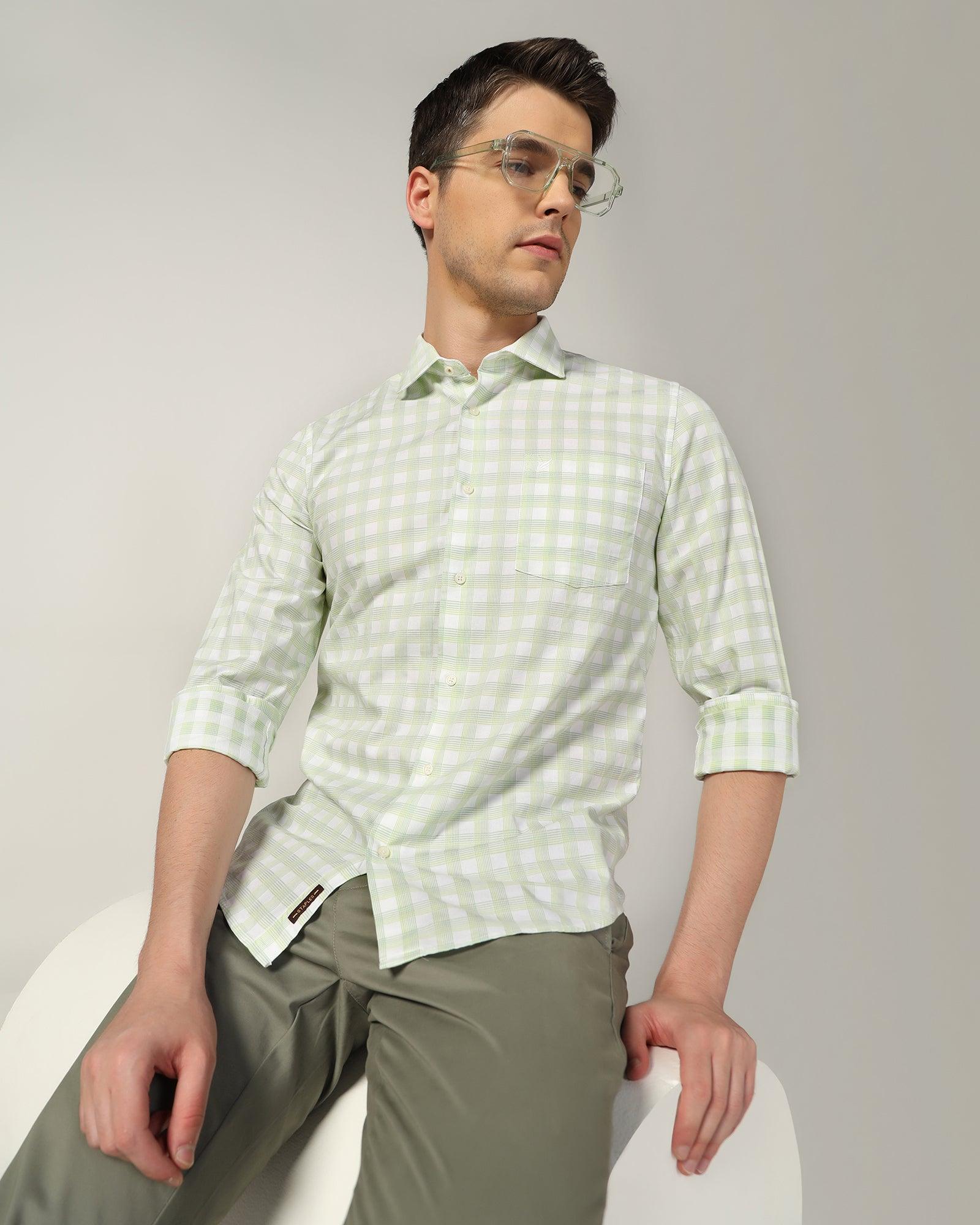 Casual Green Check Shirt - Torin - Image 6