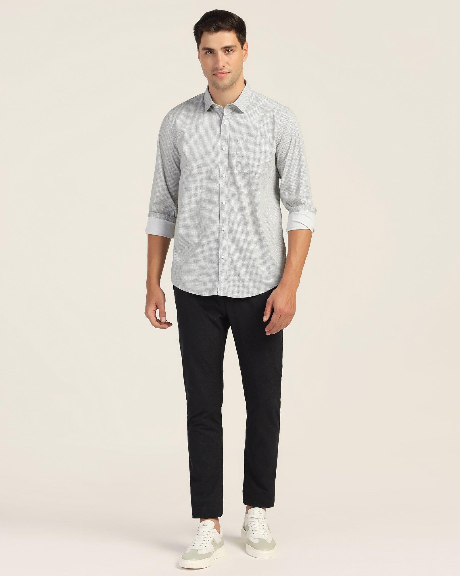 Casual Green Printed Shirt - Ecrin - Image 3