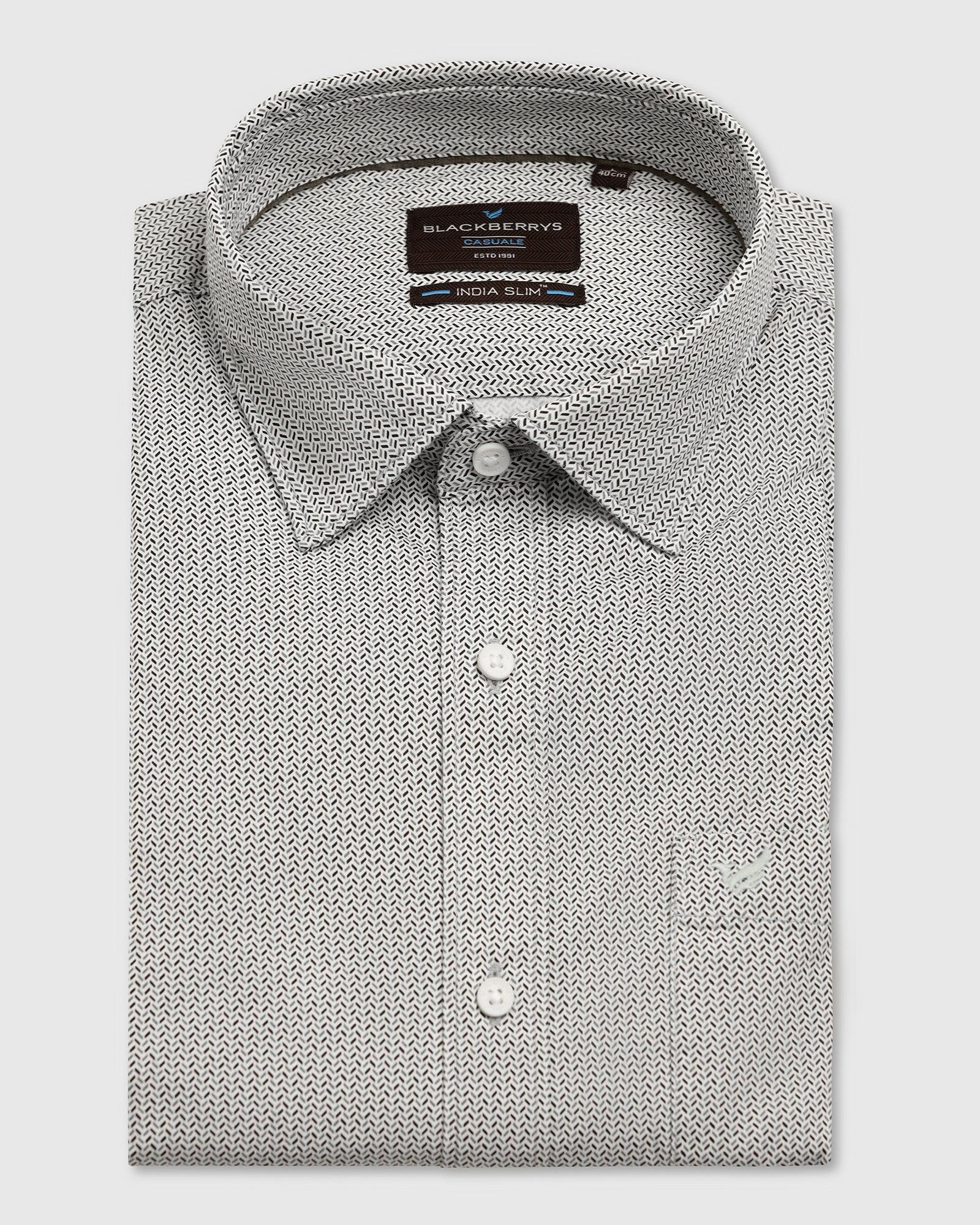 Casual Green Printed Shirt - Ecrin - Image 5
