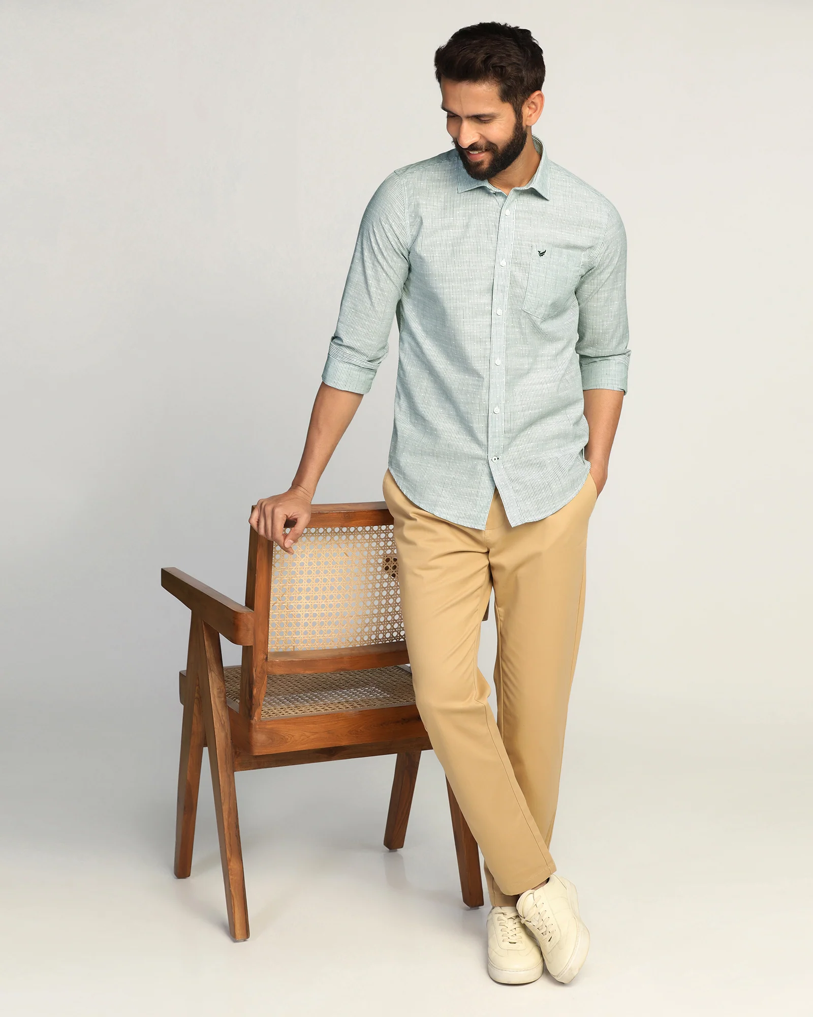 Casual Green Stripe Shirt - Marven - Image 7
