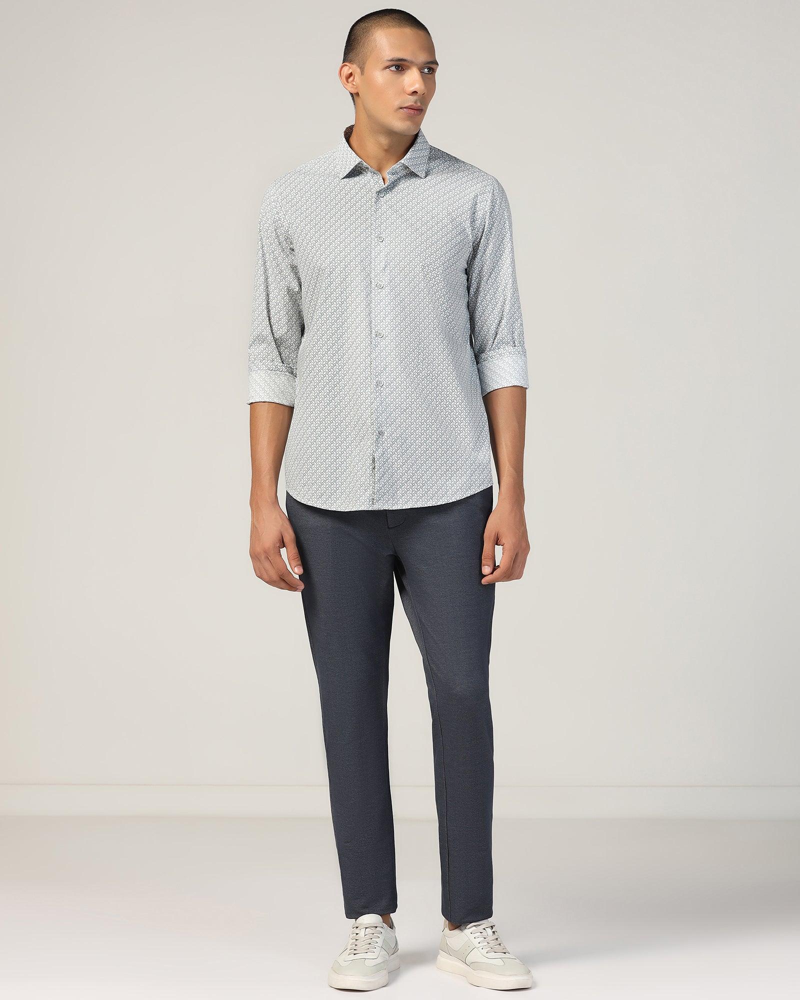 Casual Grey Printed Shirt - Zain - Image 3