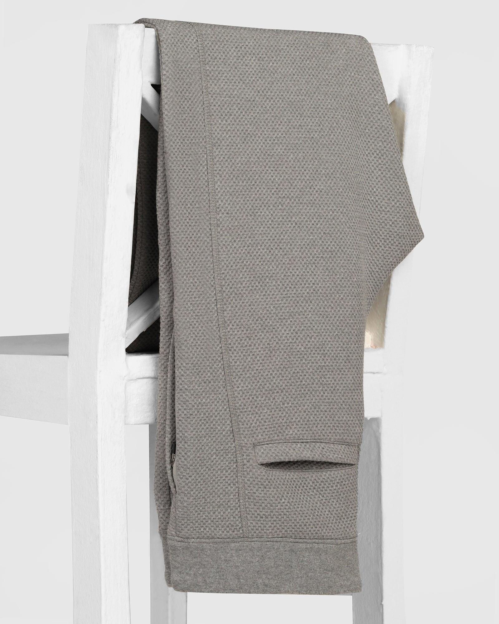 Casual Grey Solid Jogger - Roddy - Image 5
