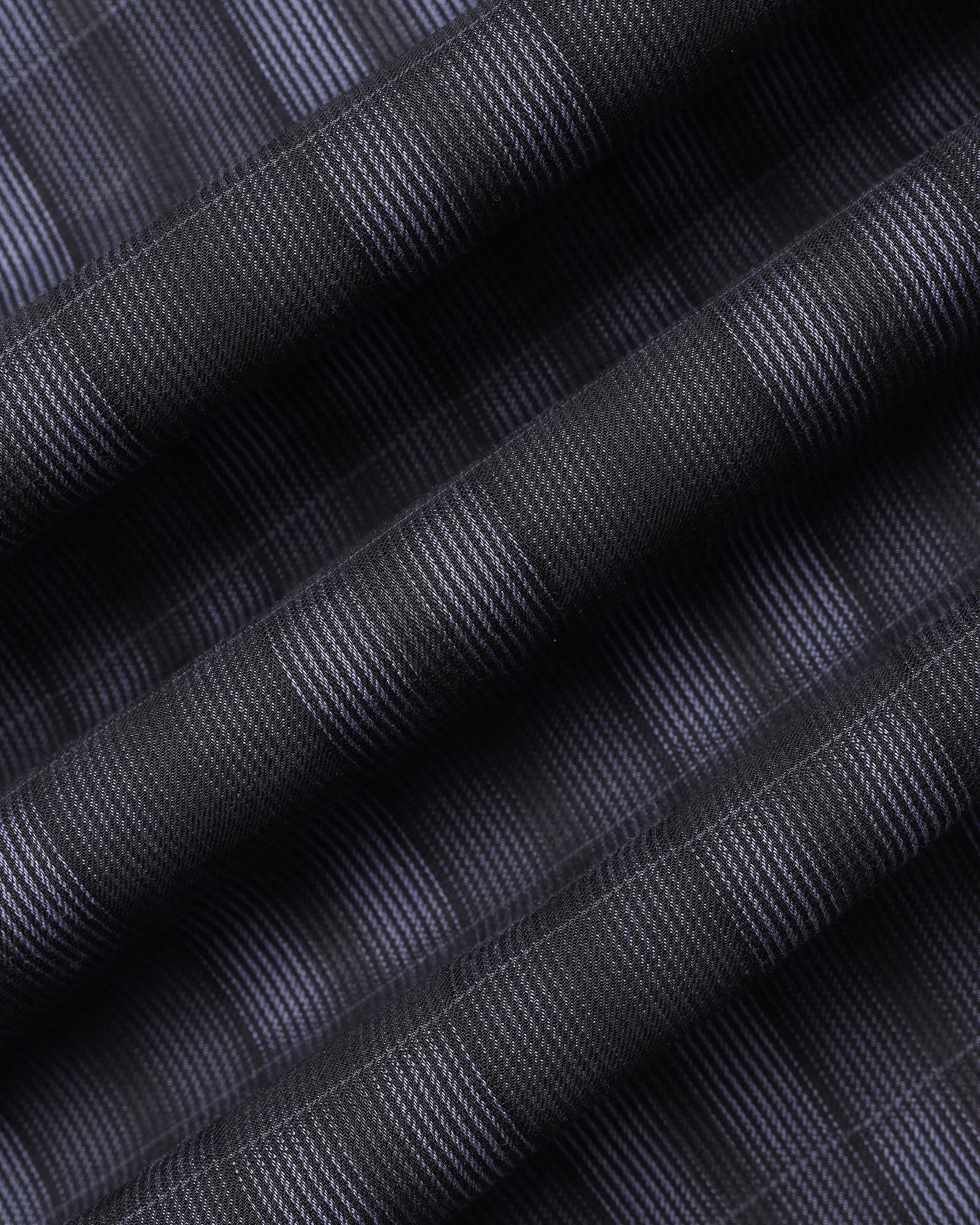Casual Half Sleeve Blue Check Shirt - Fenix - Image 6