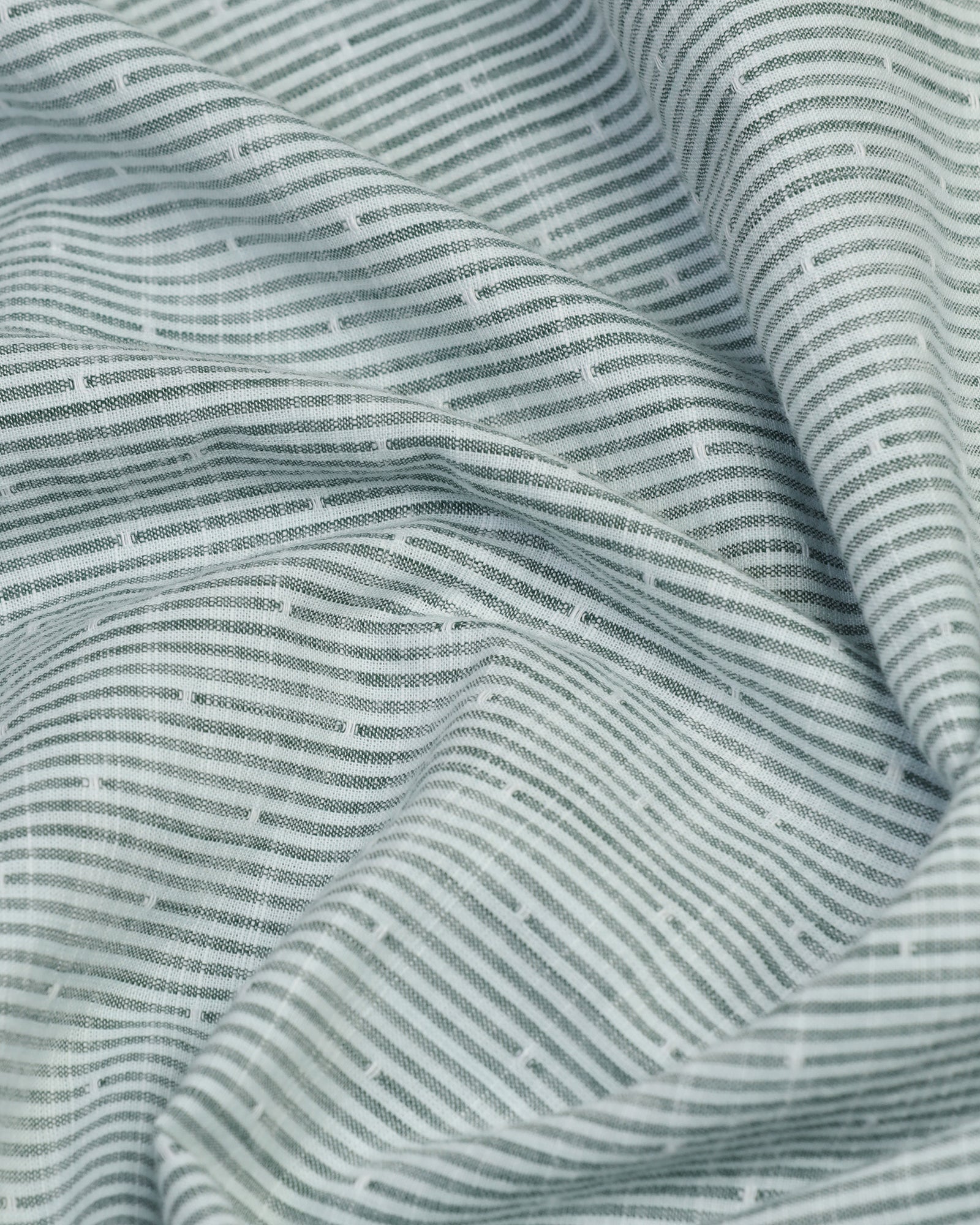 Casual Half Sleeve Green Stripe Shirt - Marven - Image 6