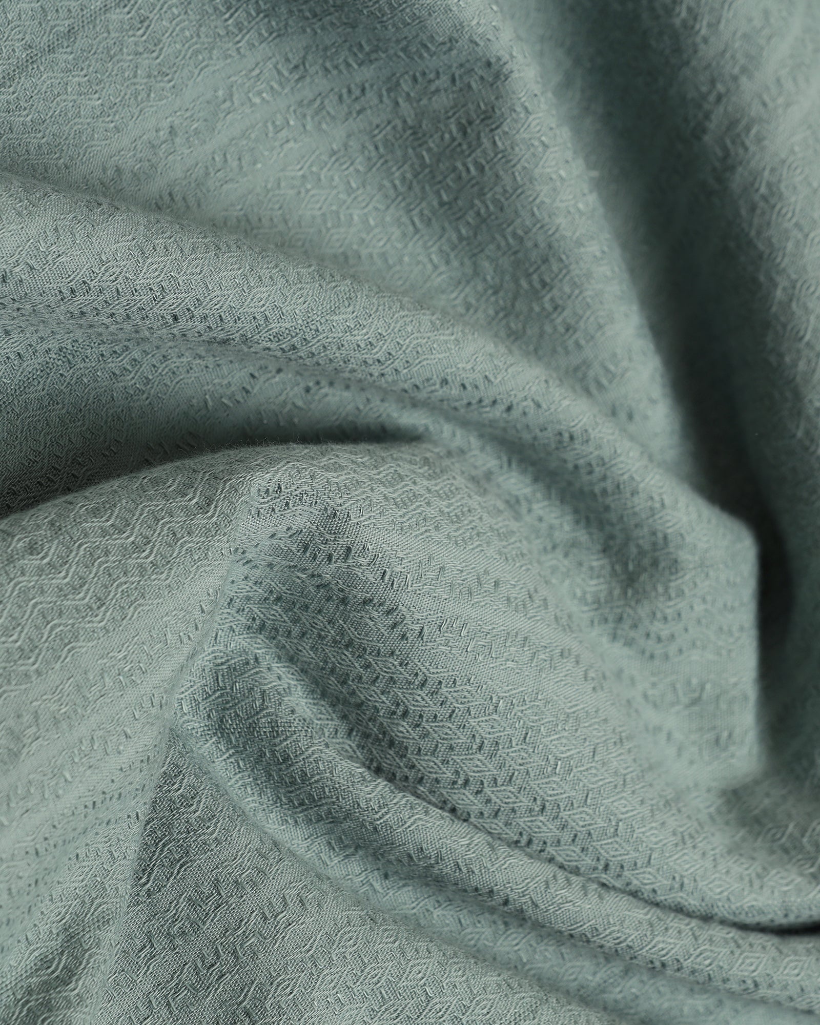 Casual Half Sleeve Green Textured Shirt - Elister - Image 6