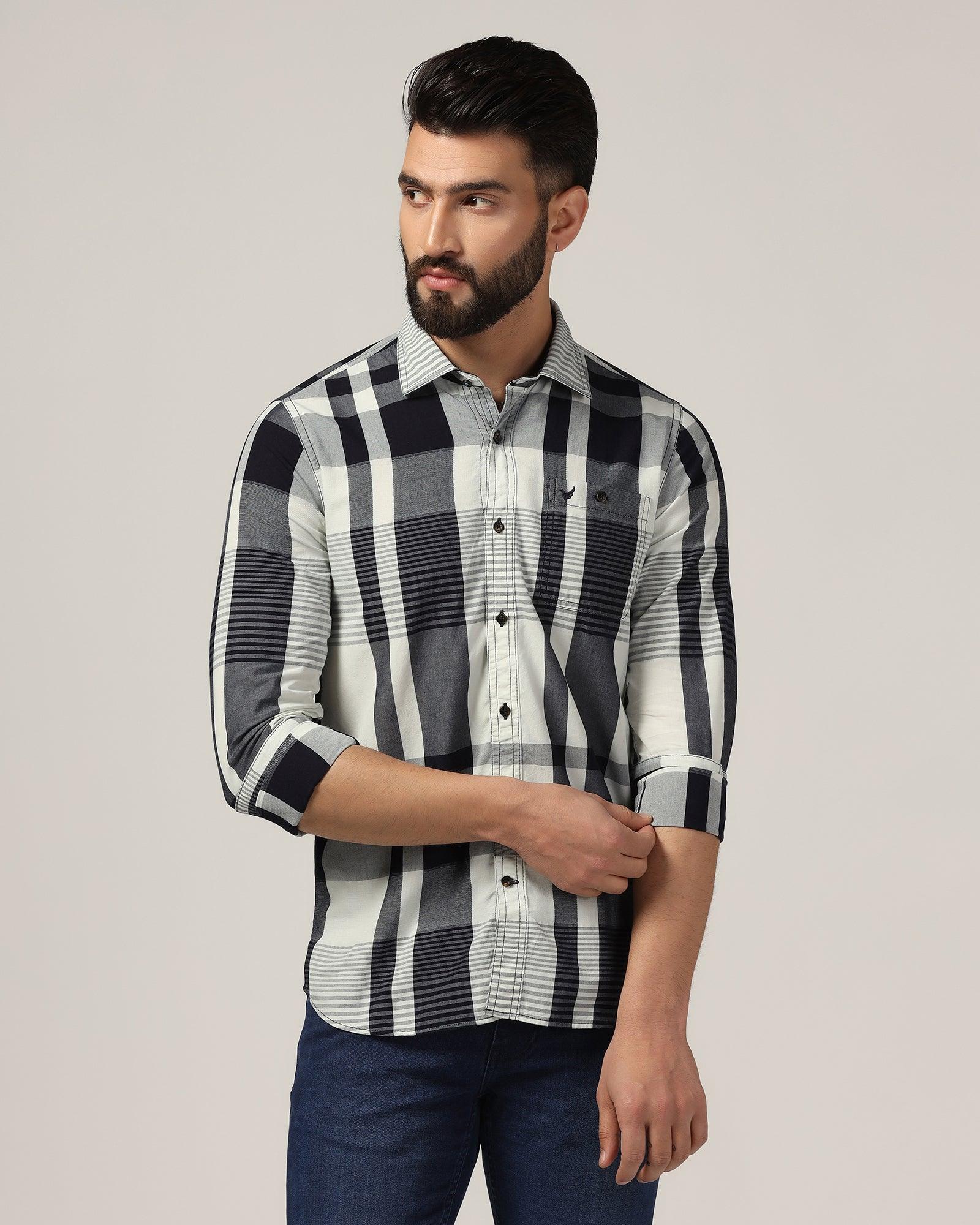 Casual Indigo Check Shirt - Paul - Image 6