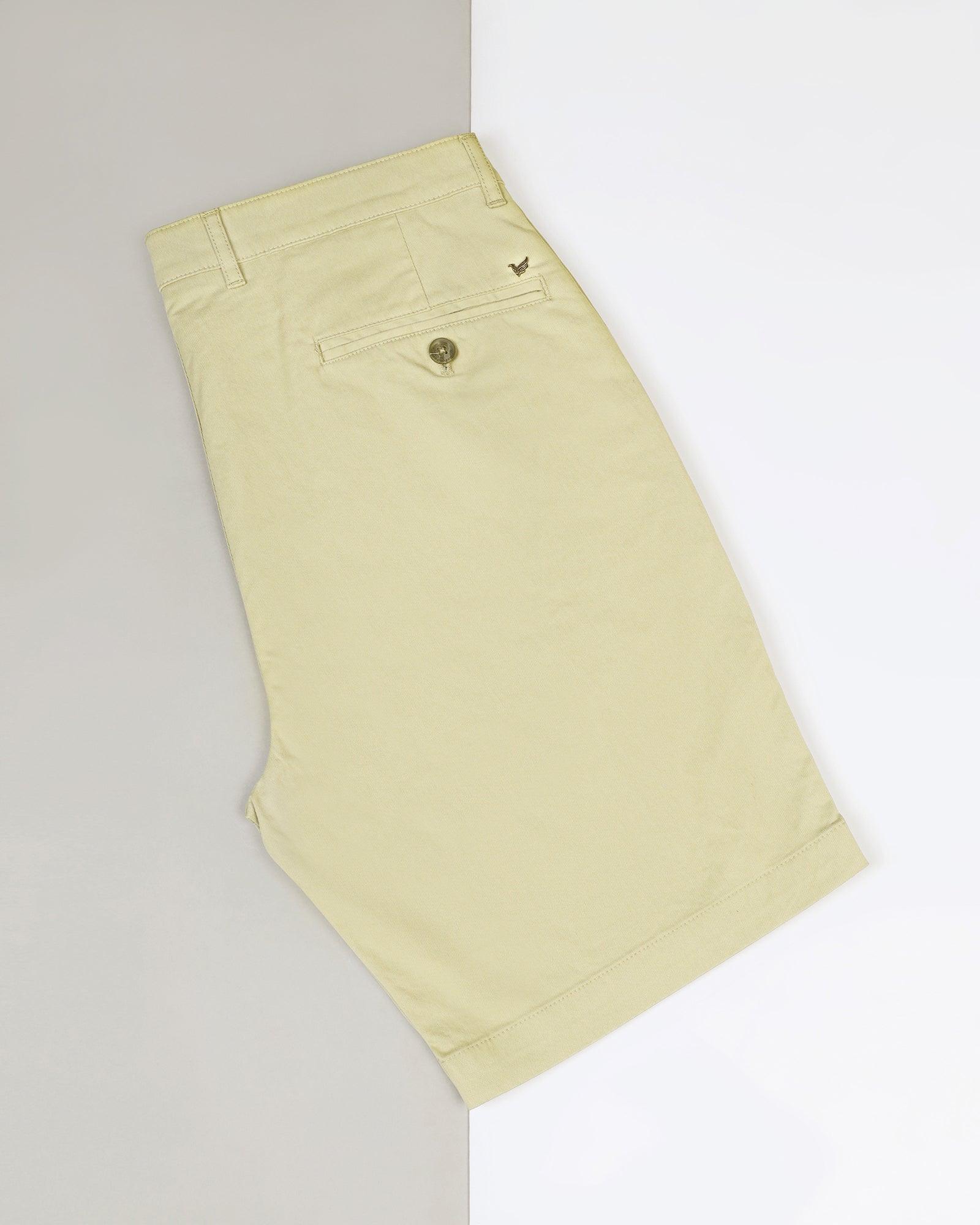 Casual Light Olive Solid Shorts - Frank - Image 5