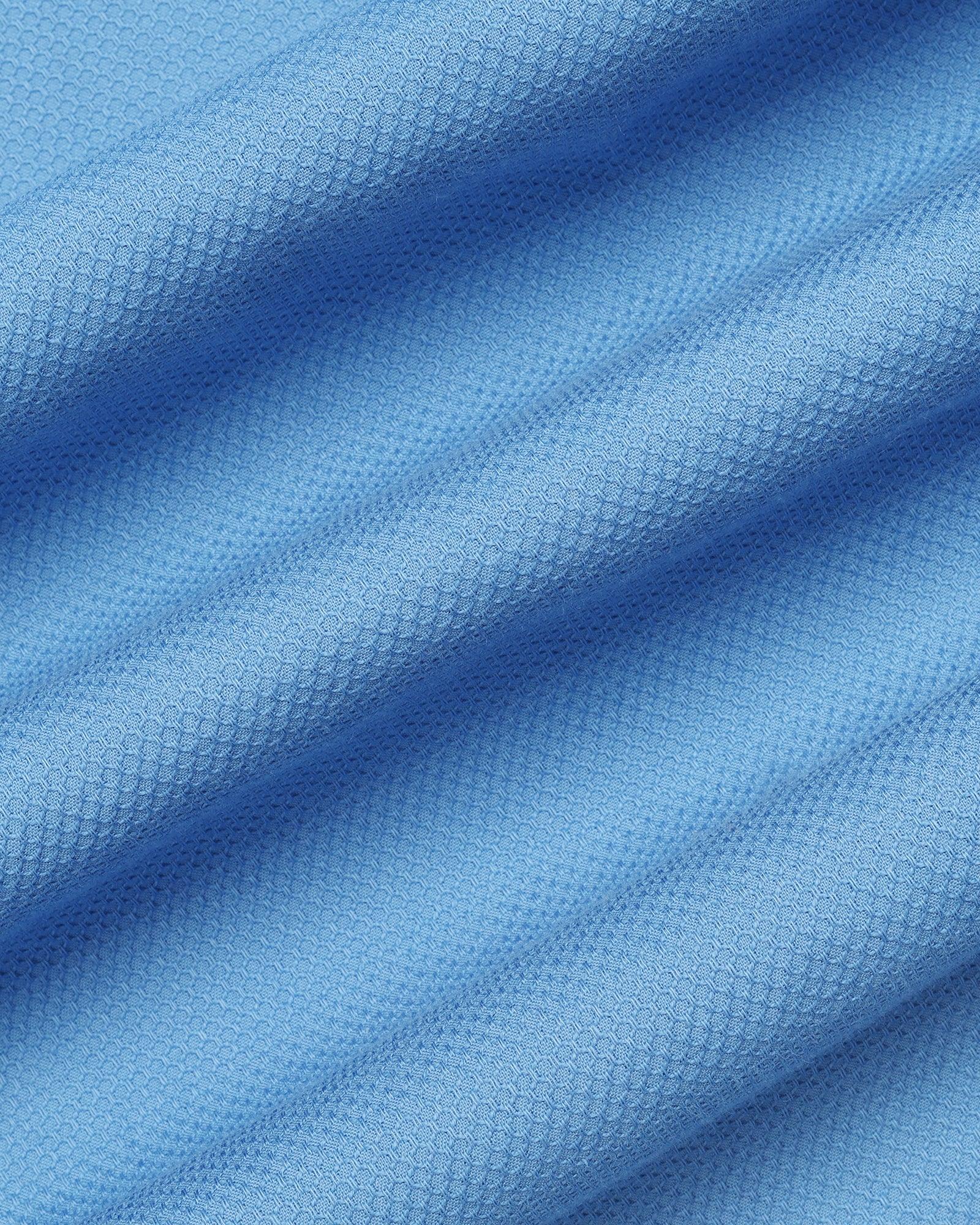 Casual Mid Blue Textured Shirt - Volt - Image 6