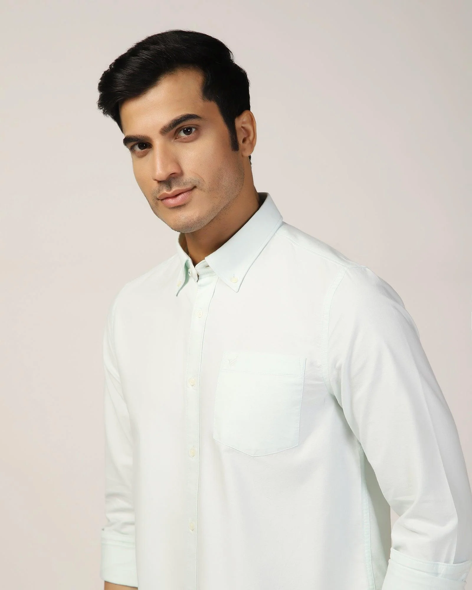 Casual Mint Solid Shirt - Molly - Image 4