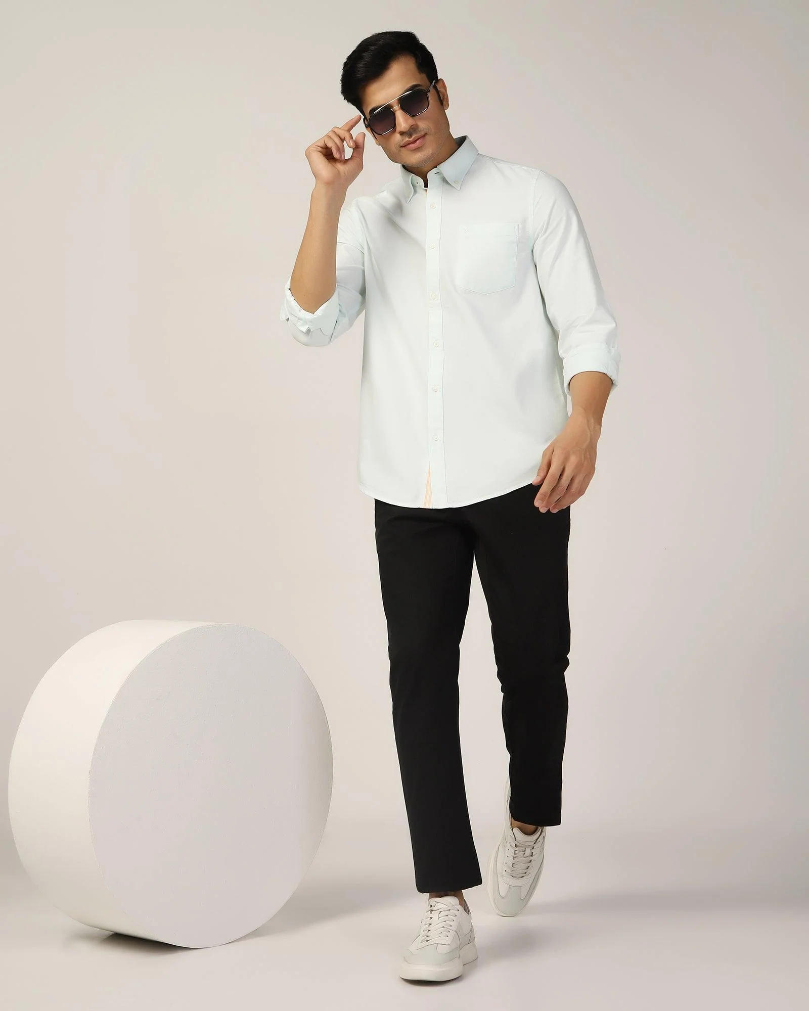 Casual Mint Solid Shirt - Molly - Image 6