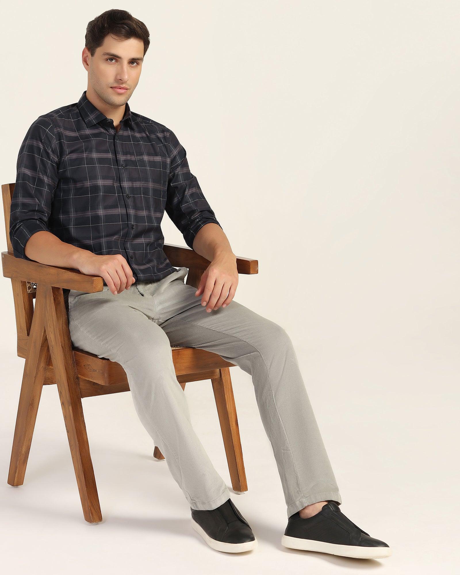 Casual Navy Check Shirt - Niger - Image 7