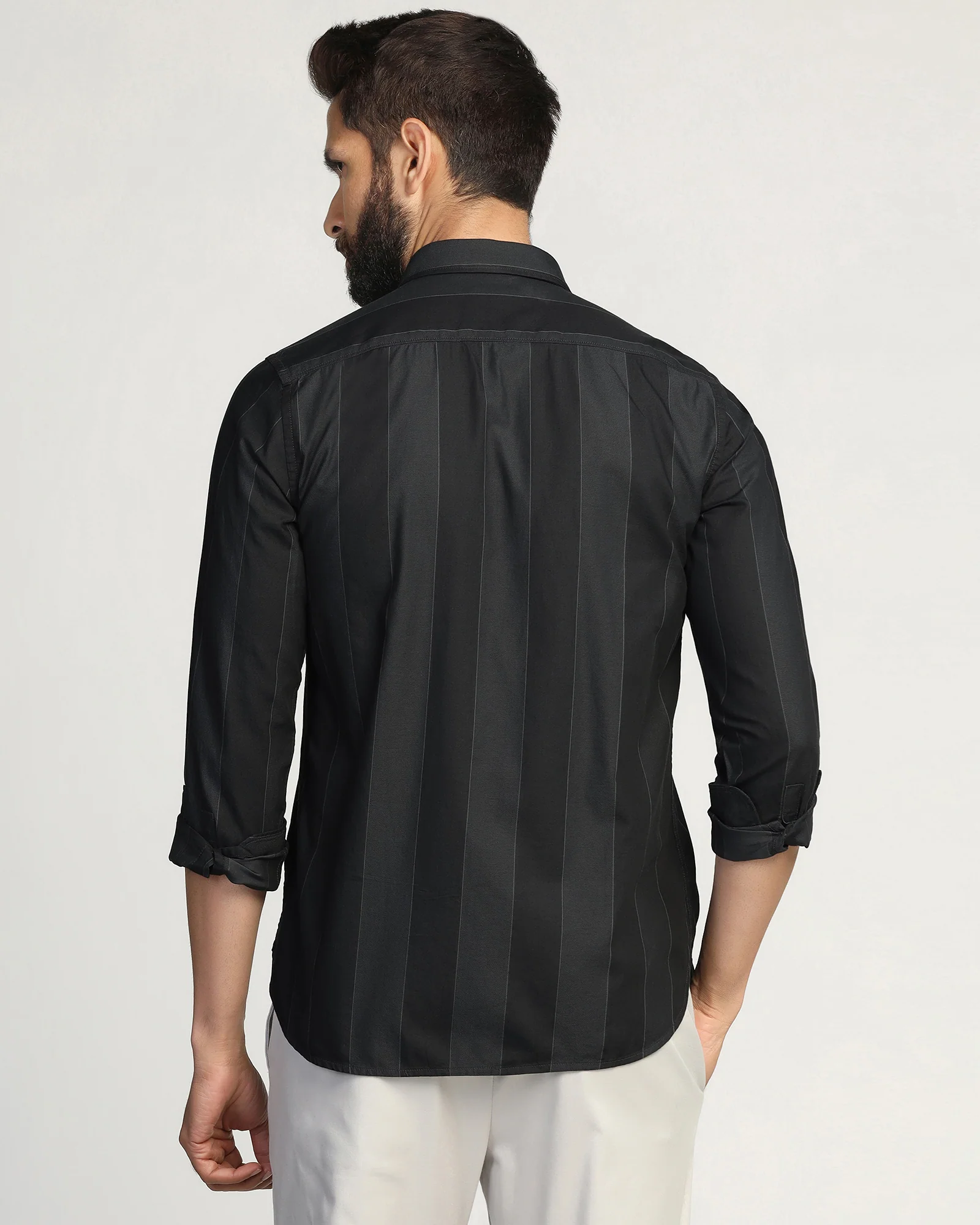 Casual Navy Stripe Shirt - Bunji - Image 2