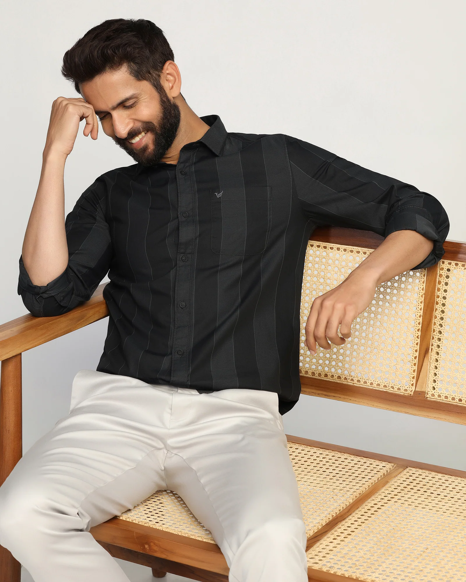 Casual Navy Stripe Shirt - Bunji - Image 7