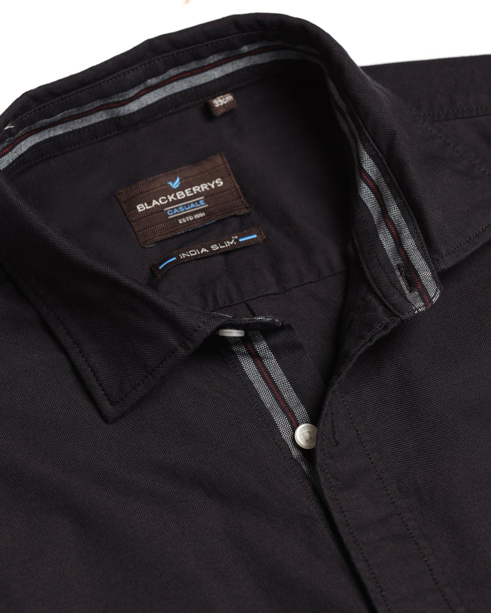 Casual Navy Solid Shirt - Solly - Image 6