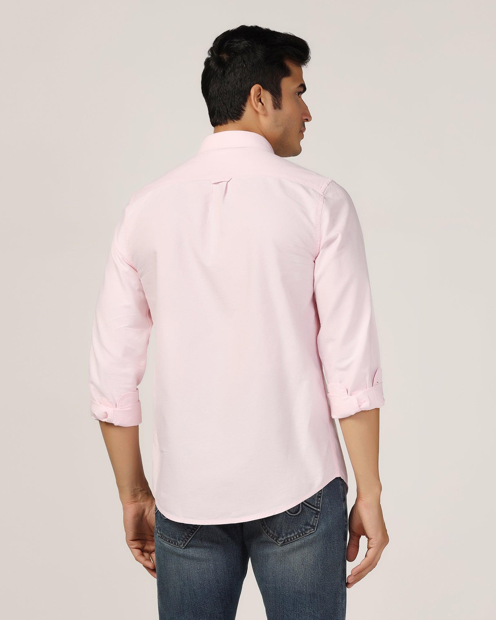 Casual Pink Solid Shirt - Molly - Image 2