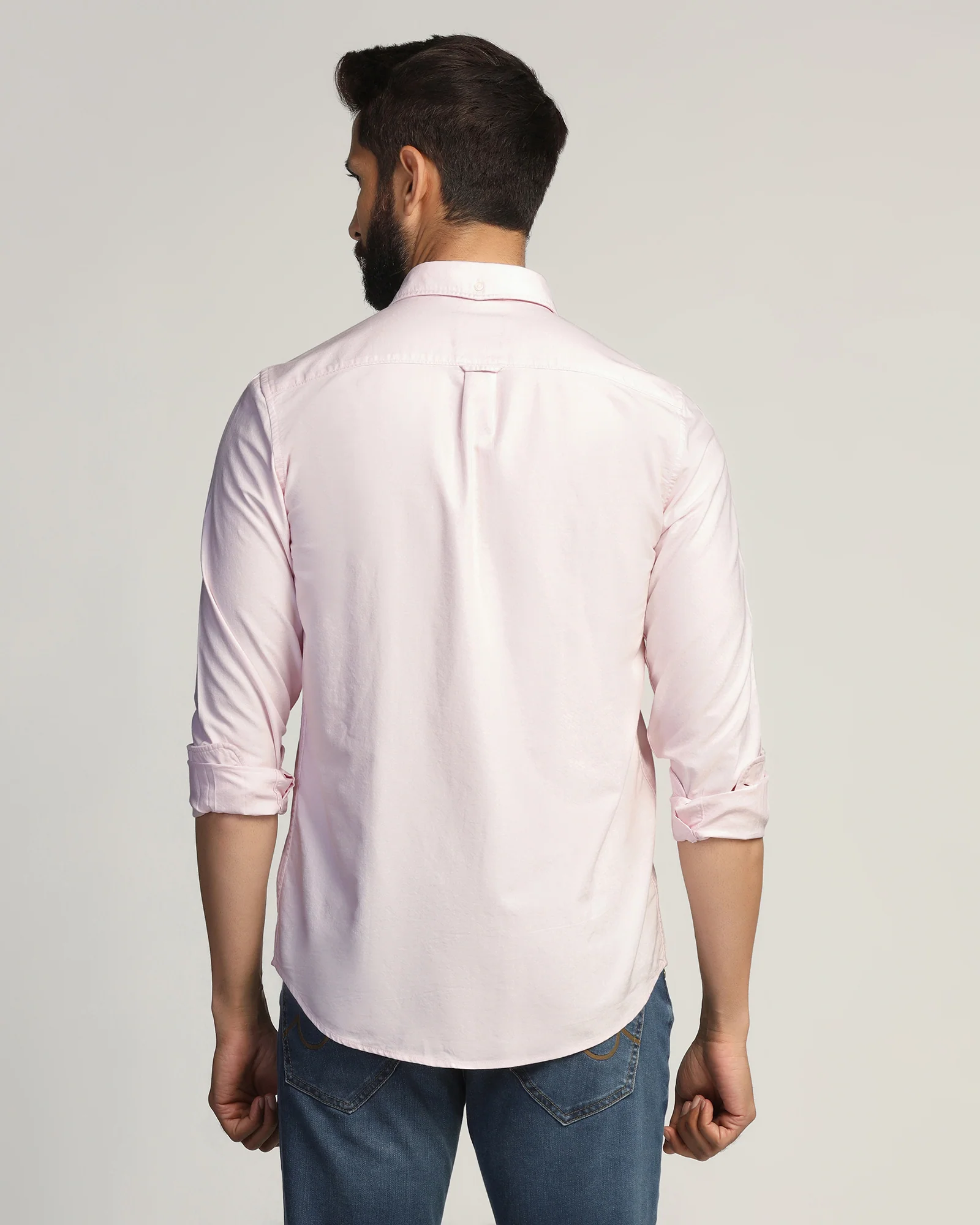 Casual Pink Solid Shirt - Solly - Image 2