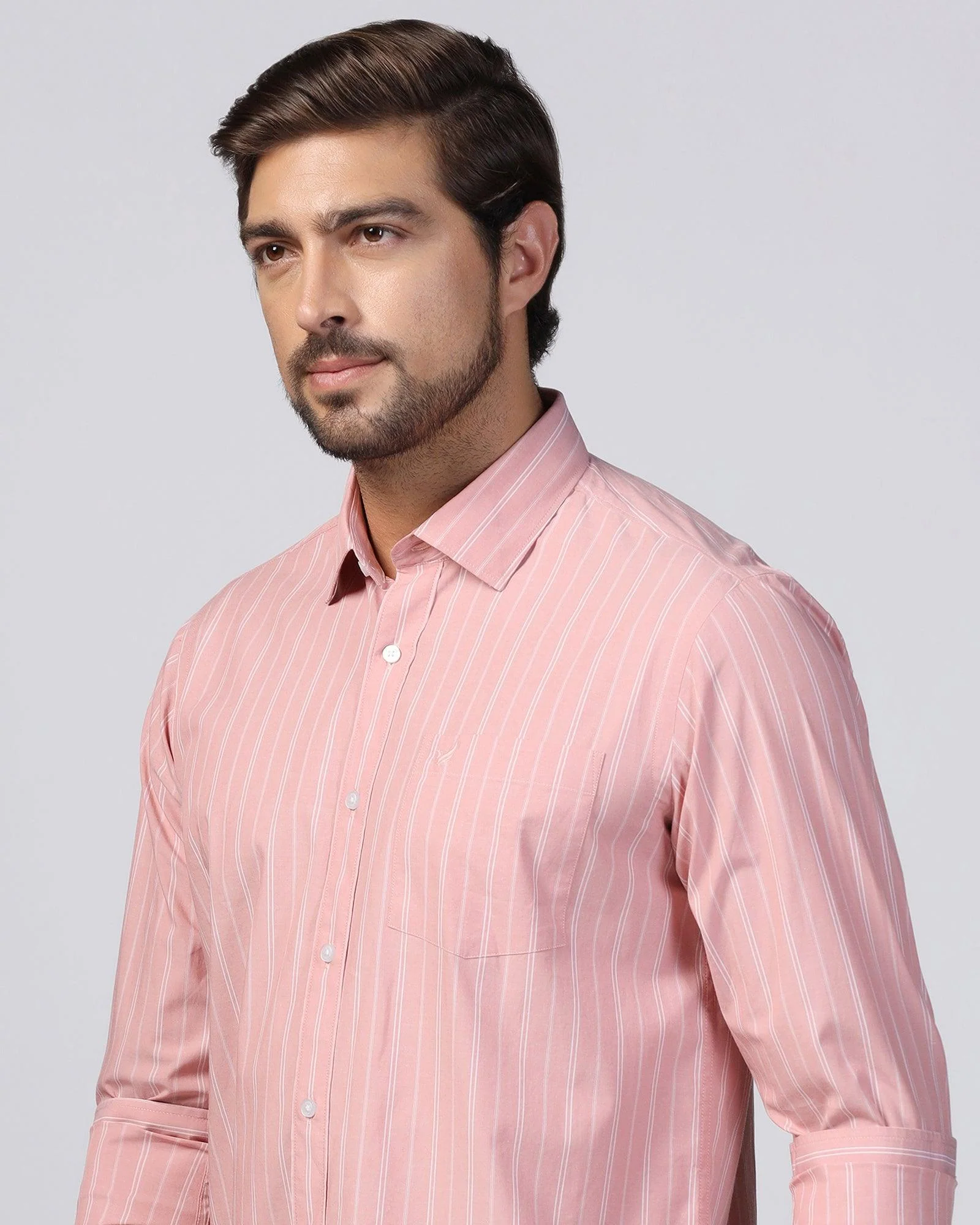 Casual Pink Stripe Shirt - Dollar - Image 4