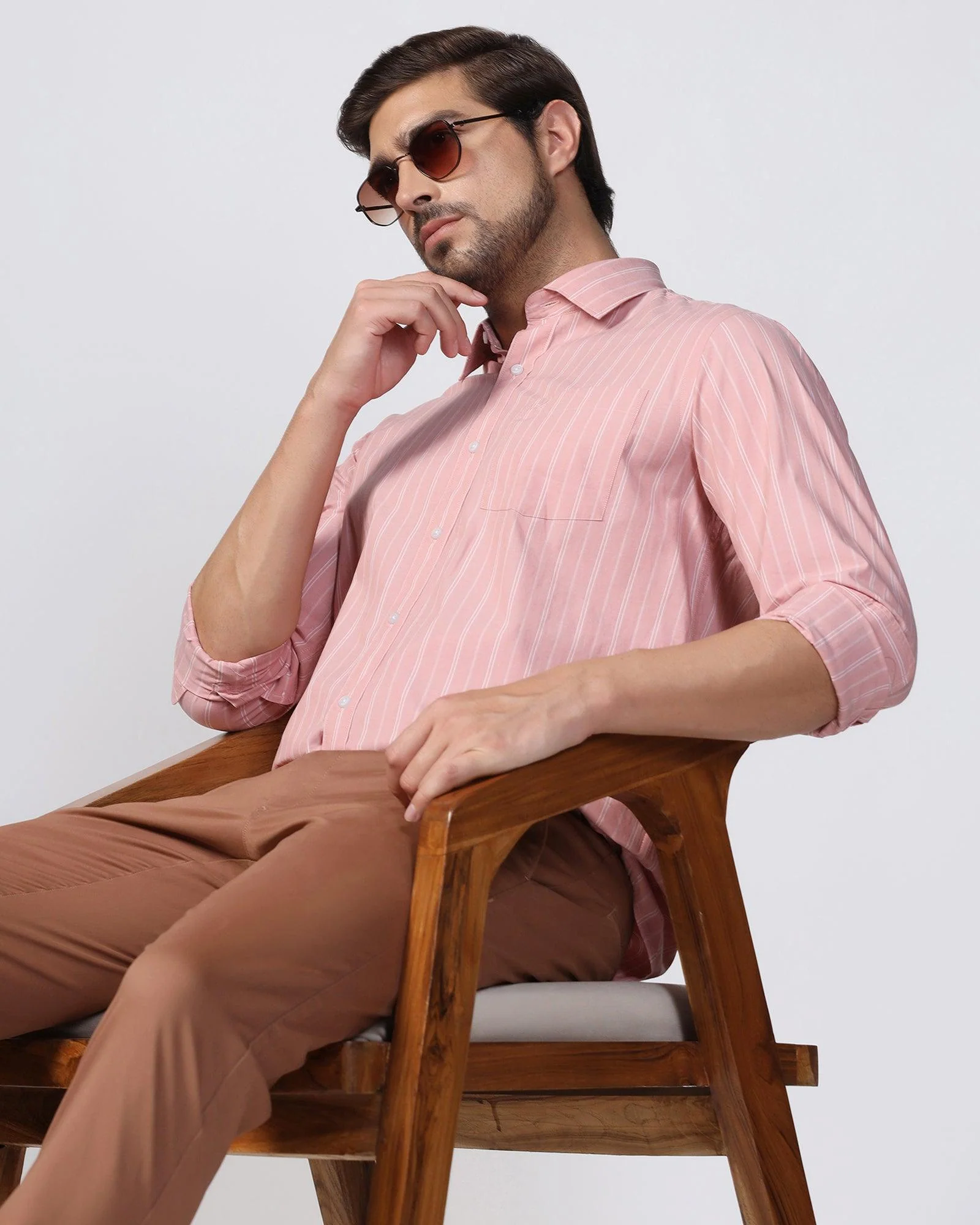 Casual Pink Stripe Shirt - Dollar - Image 7